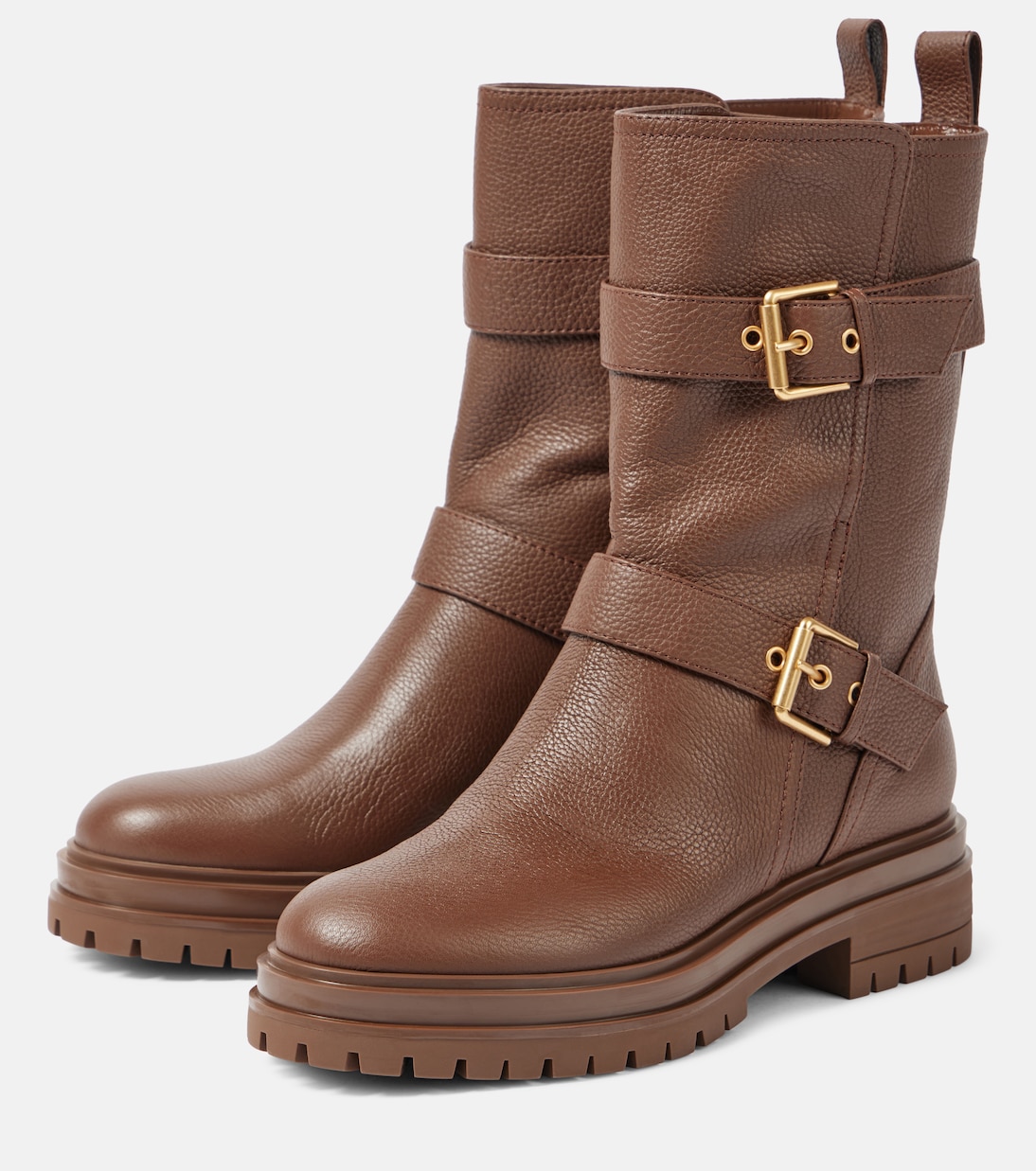 Thiago leather biker boots | Gianvito Rossi