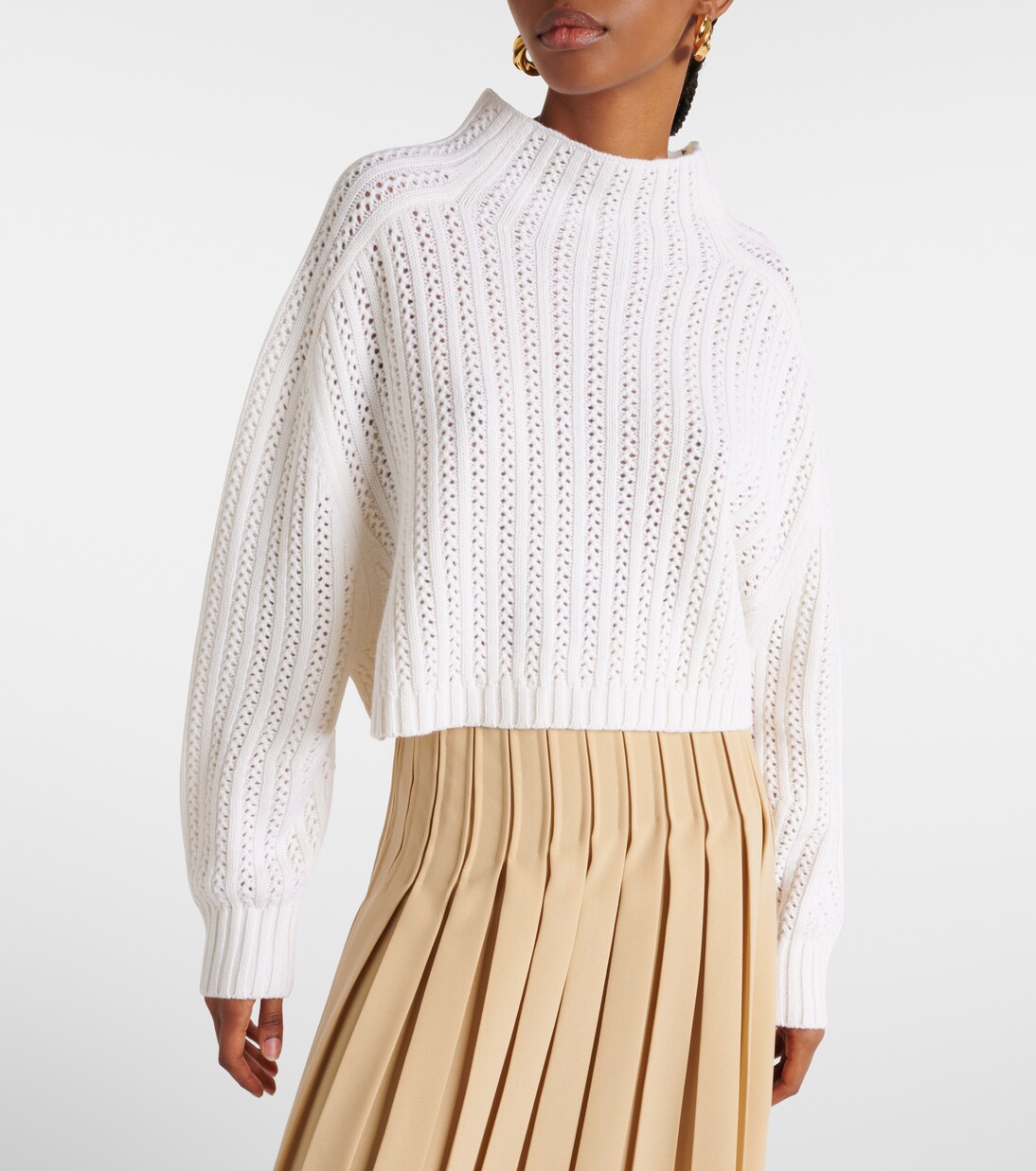 Pull raccourci en laine et cachemire | Max Mara