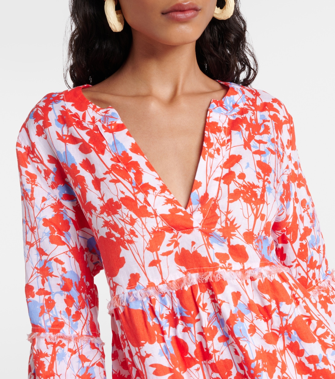 Bedruckter Kaftan Deia aus Leinen | Heidi Klein