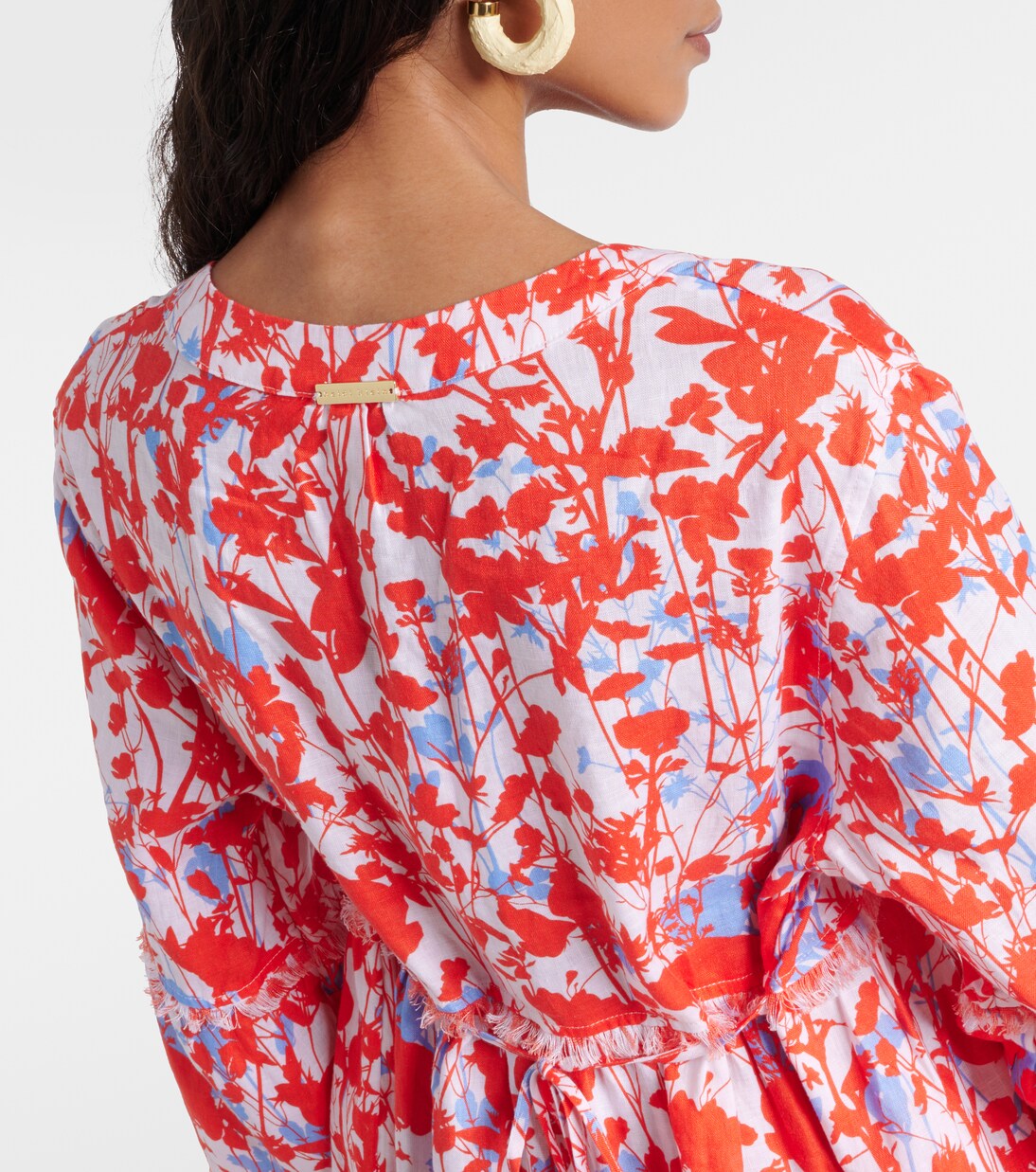 Bedruckter Kaftan Deia aus Leinen | Heidi Klein