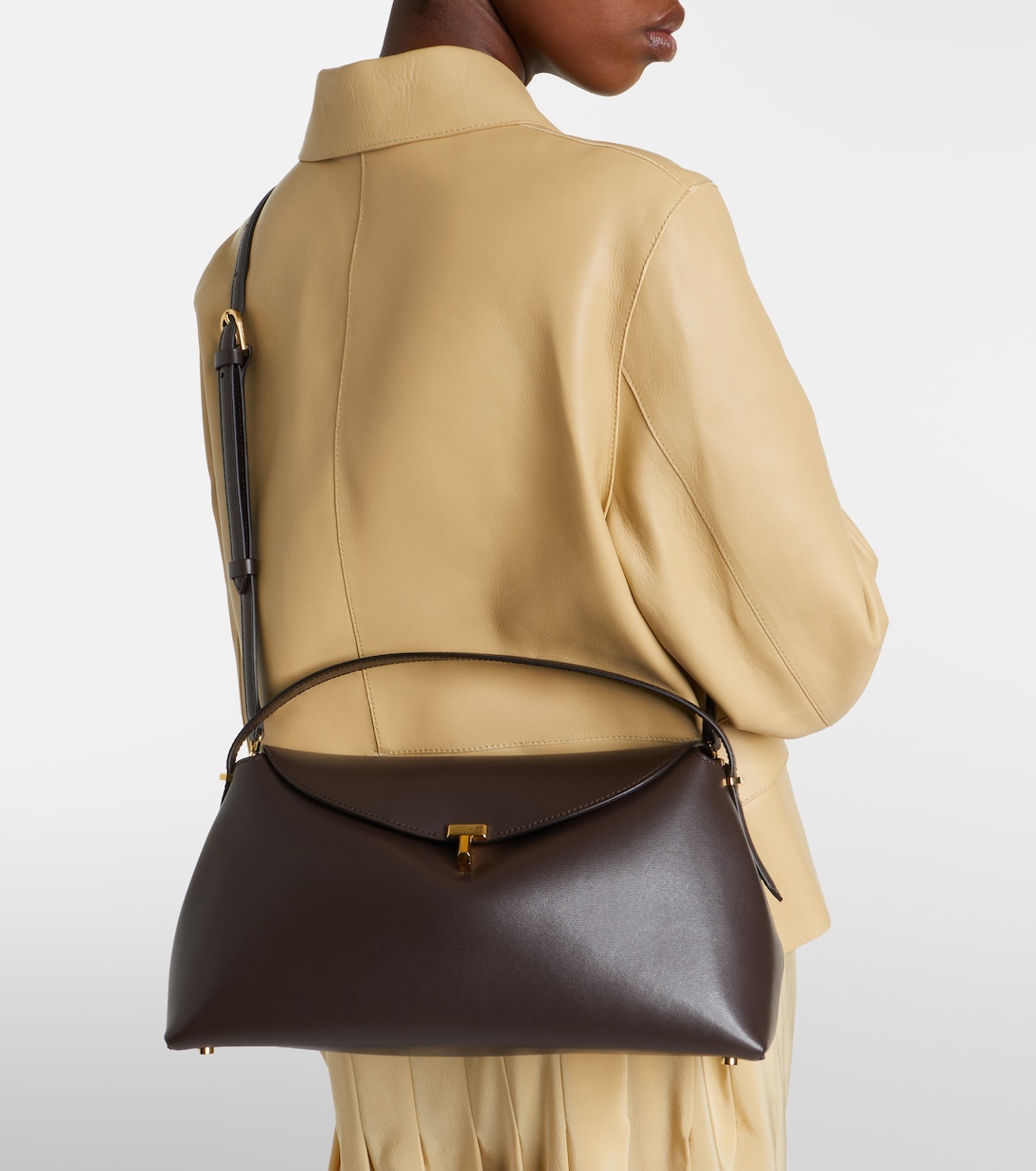 T-Lock leather tote bag | Toteme