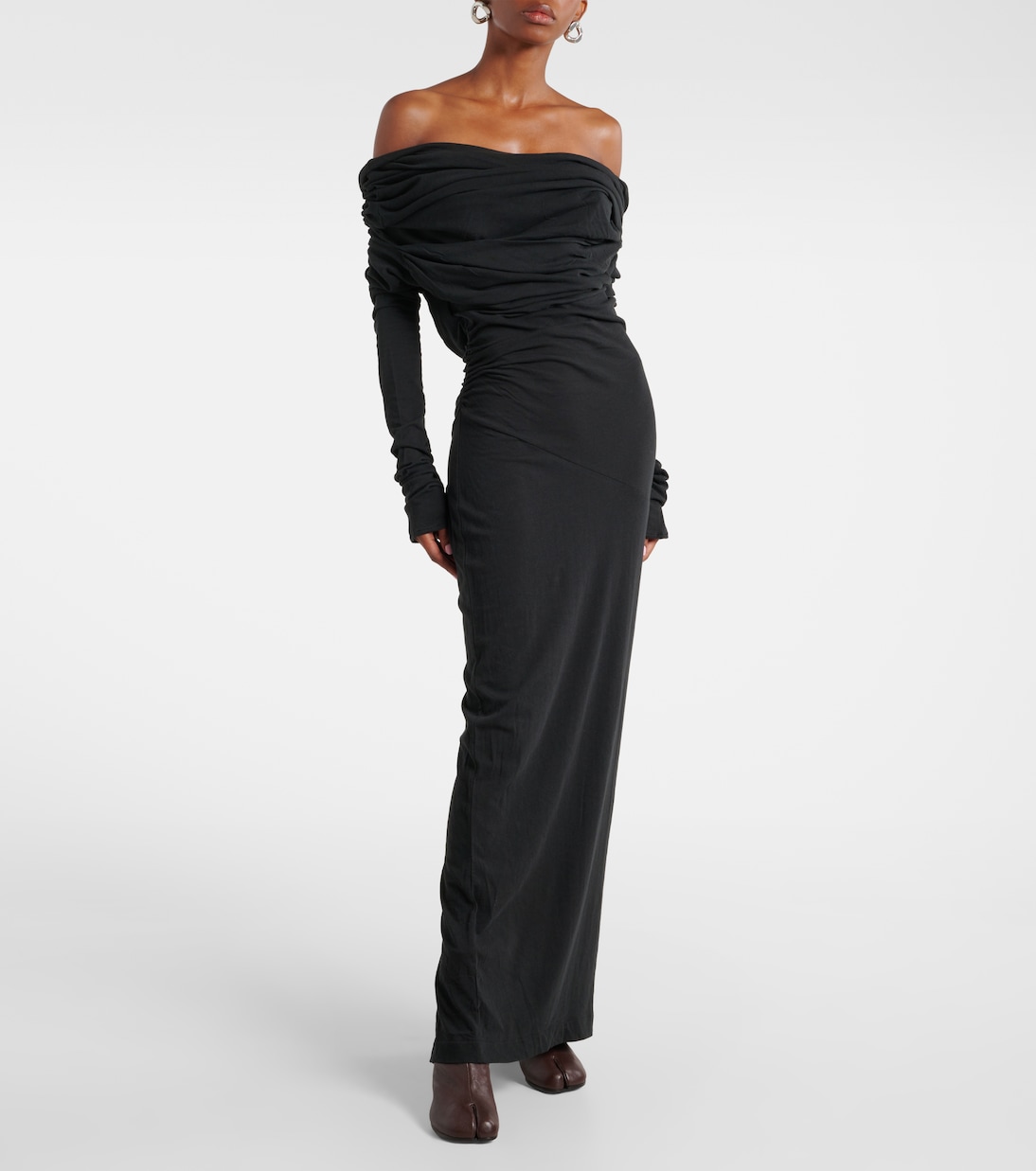 Bound cotton-blend jersey maxi dress | Entire Studios