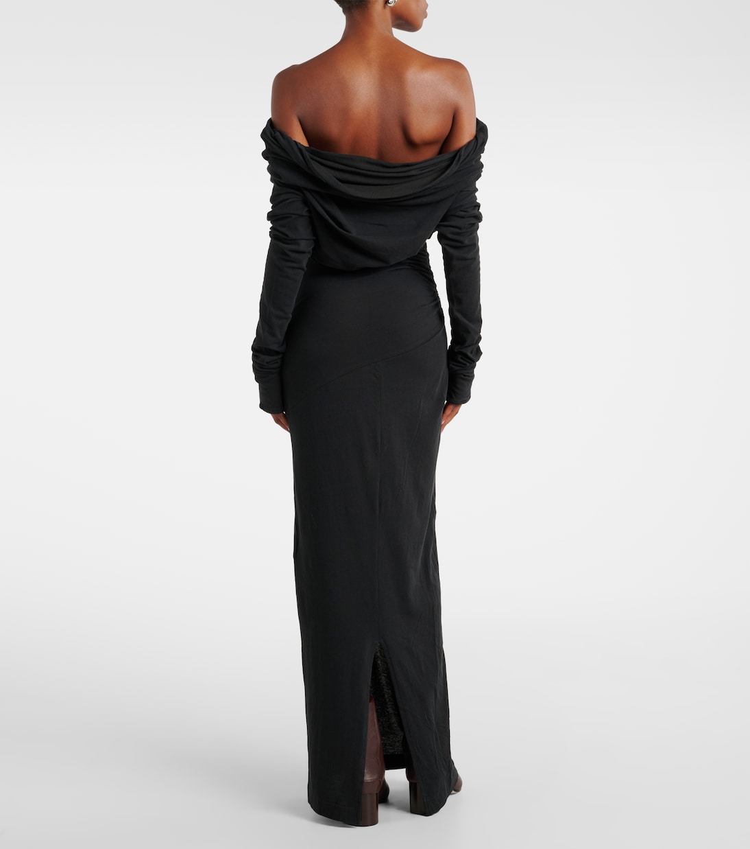 Bound cotton-blend jersey maxi dress | Entire Studios