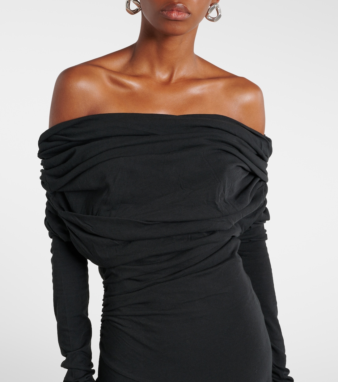 Bound cotton-blend jersey maxi dress | Entire Studios