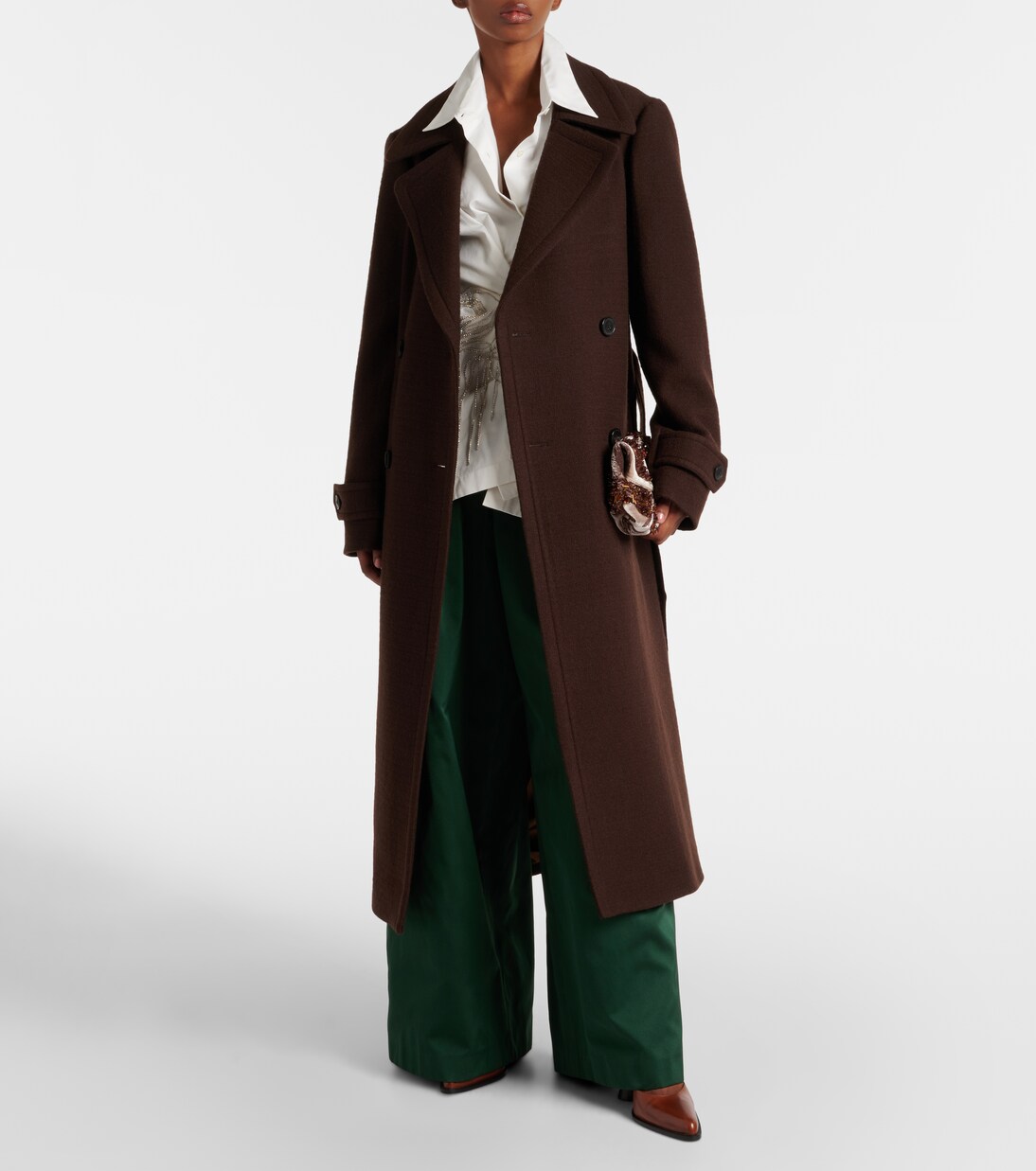 Belted wool coat | Dries Van Noten