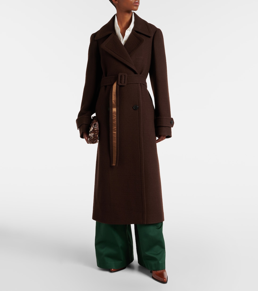 Belted wool coat | Dries Van Noten