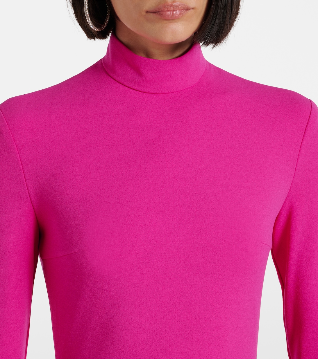 Robe Viviana aus Crêpe mit Satin | Solace London