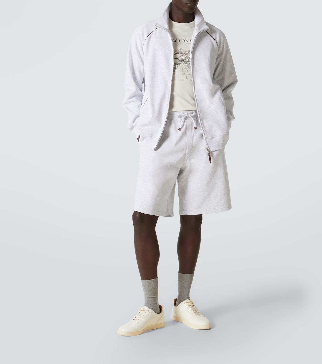 Cotton-blend jersey track jacket | Brunello Cucinelli