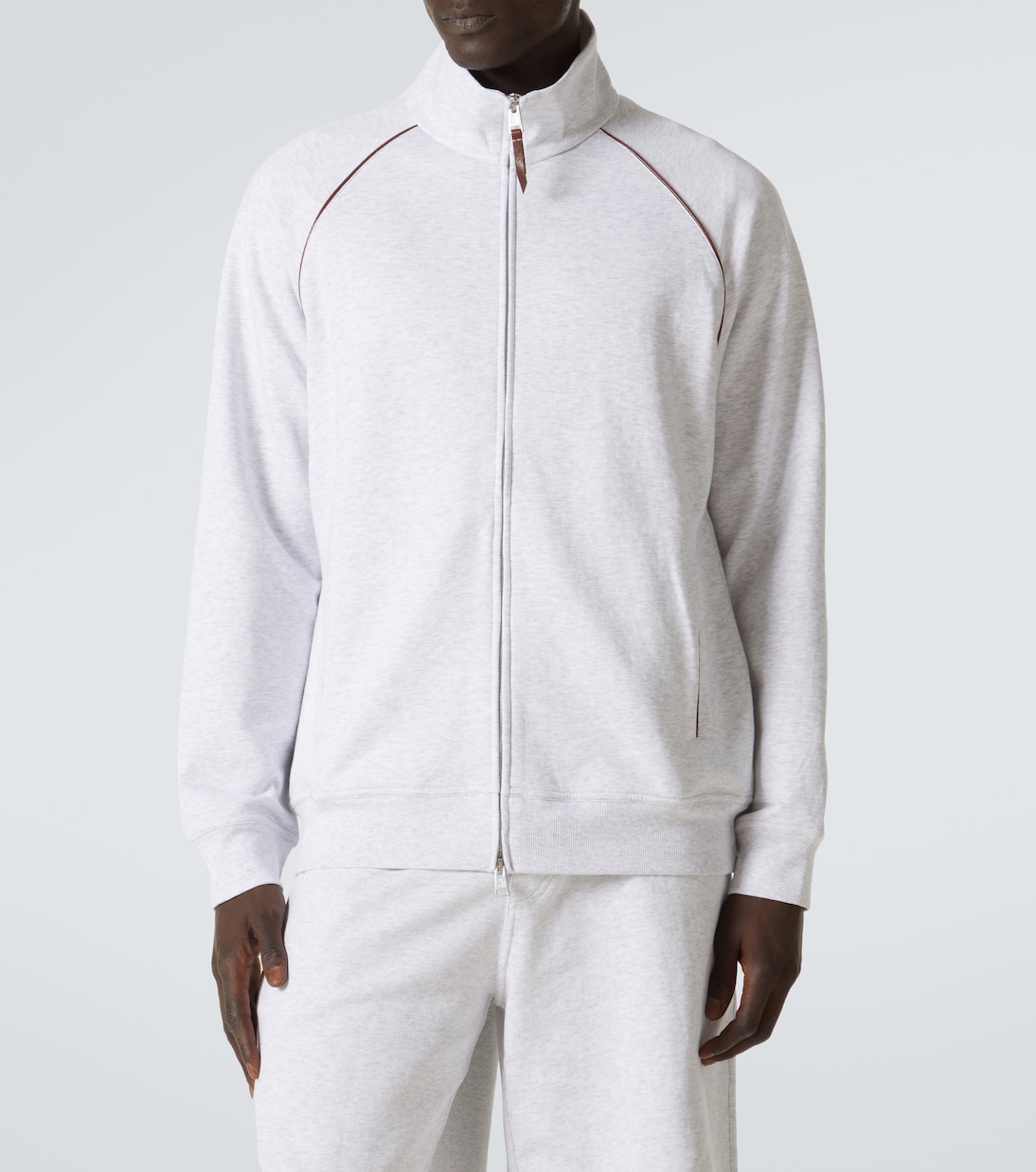 Cotton-blend jersey track jacket | Brunello Cucinelli