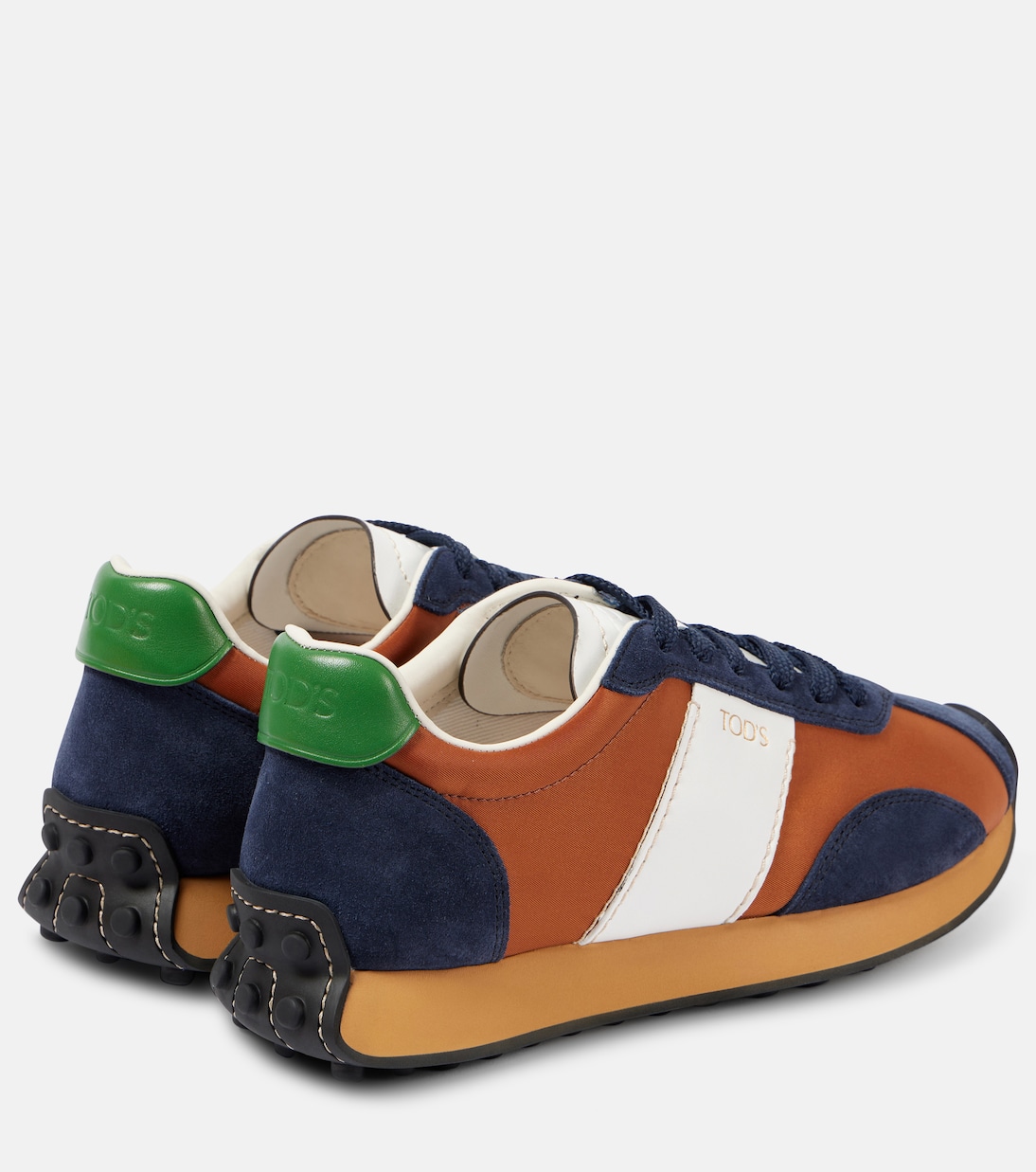 T-Vintage leather and suede-trimmed sneakers | Tod's