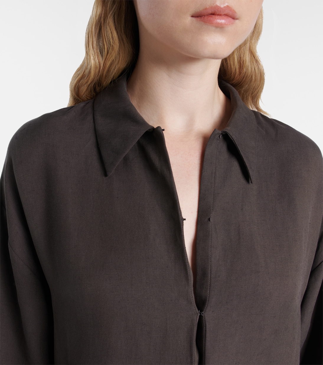 Caftán Millen de seda y lino | The Row