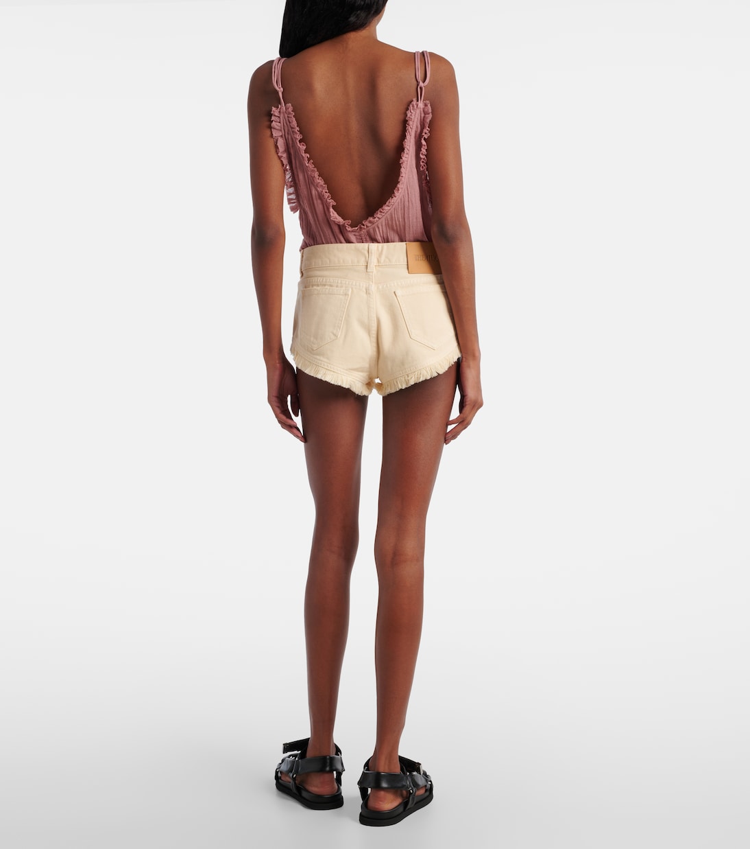 Fringed cotton canvas shorts  | The Attico