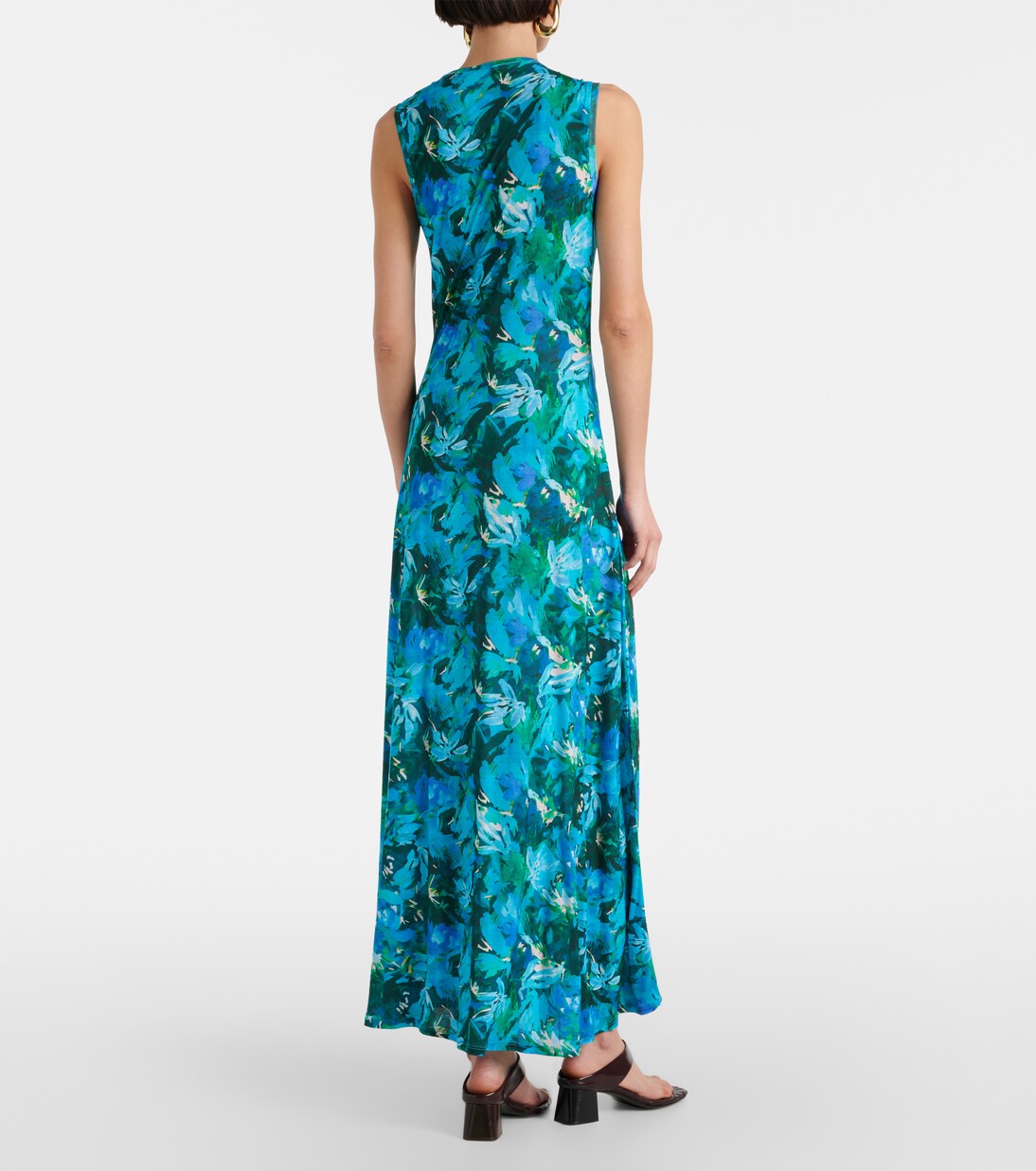 Elise ruffled printed jersey maxi dress | Ulla Johnson