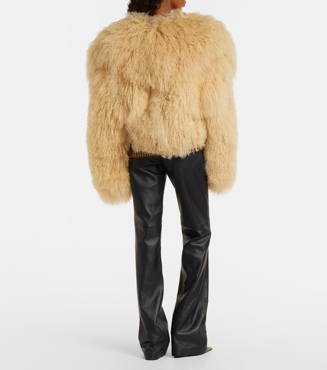 Chaqueta cropped de borrego | The Attico