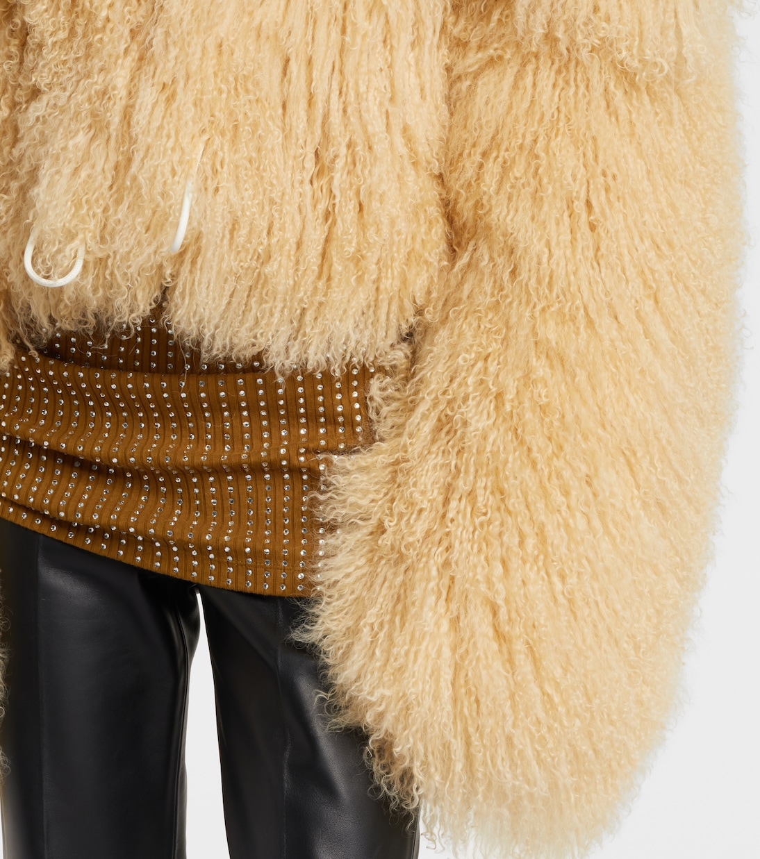 Chaqueta cropped de borrego | The Attico