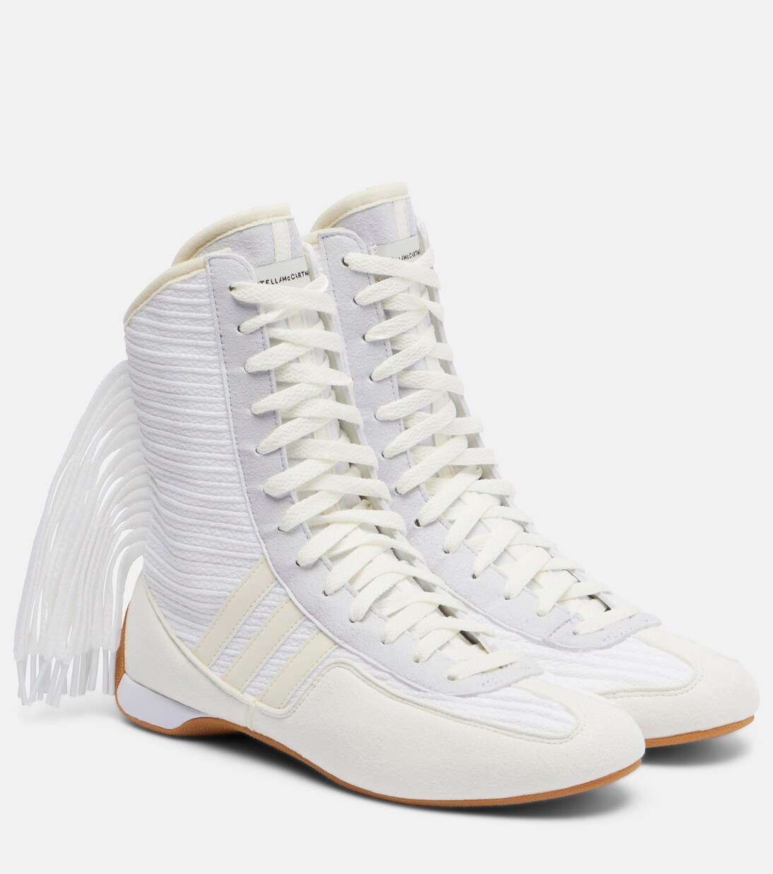 x Stella McCartney Rasant V3 fringed high-top sneakers | Adidas