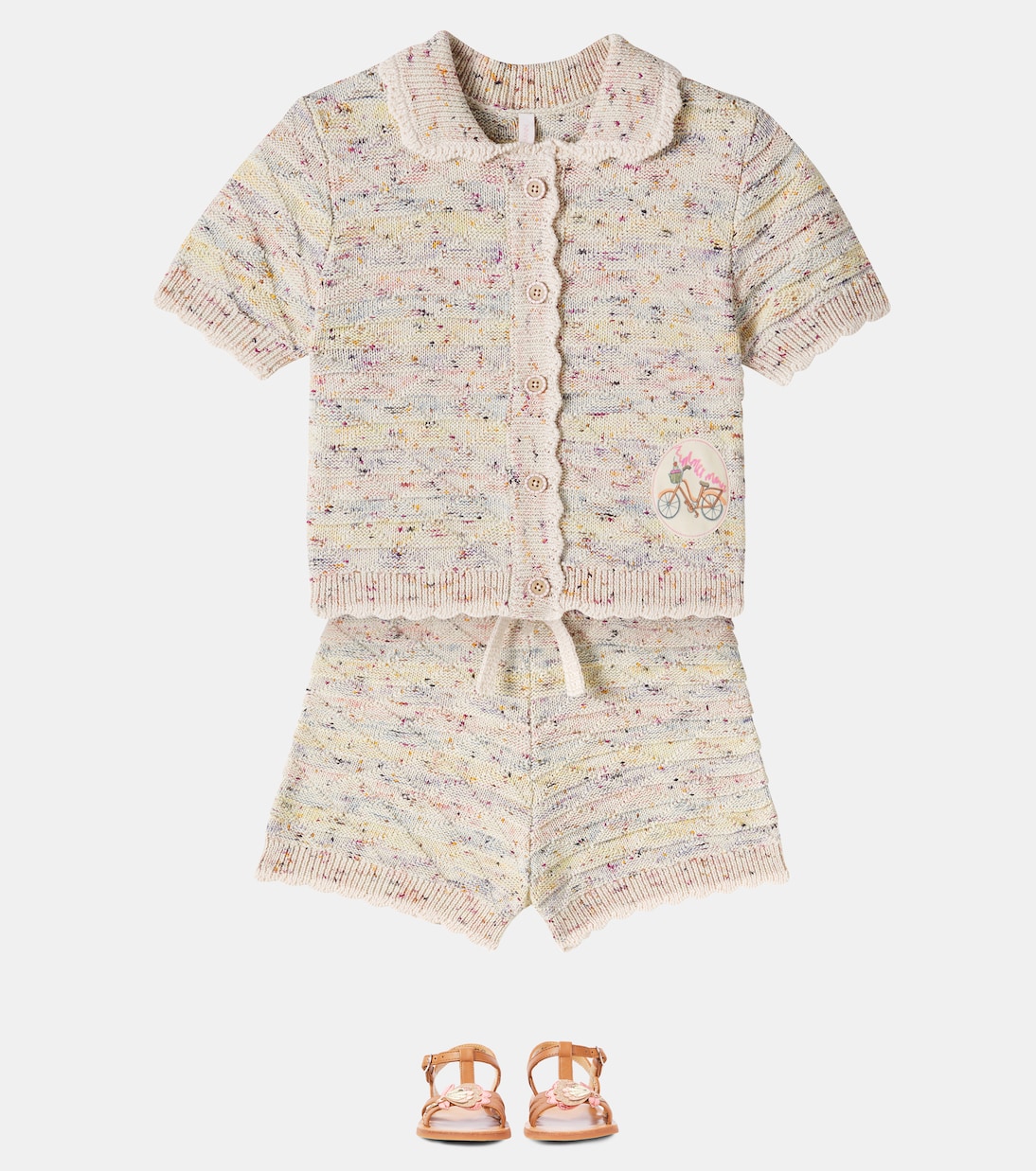 Rhiannon knitted cotton-blend shorts | Zimmermann Kids