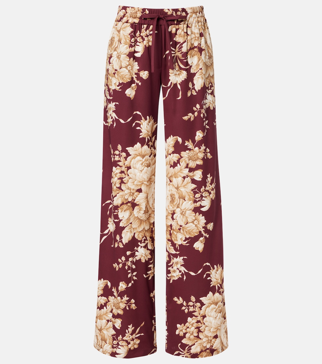 Floral silk-blend wide-leg pants | Dolce&Gabbana