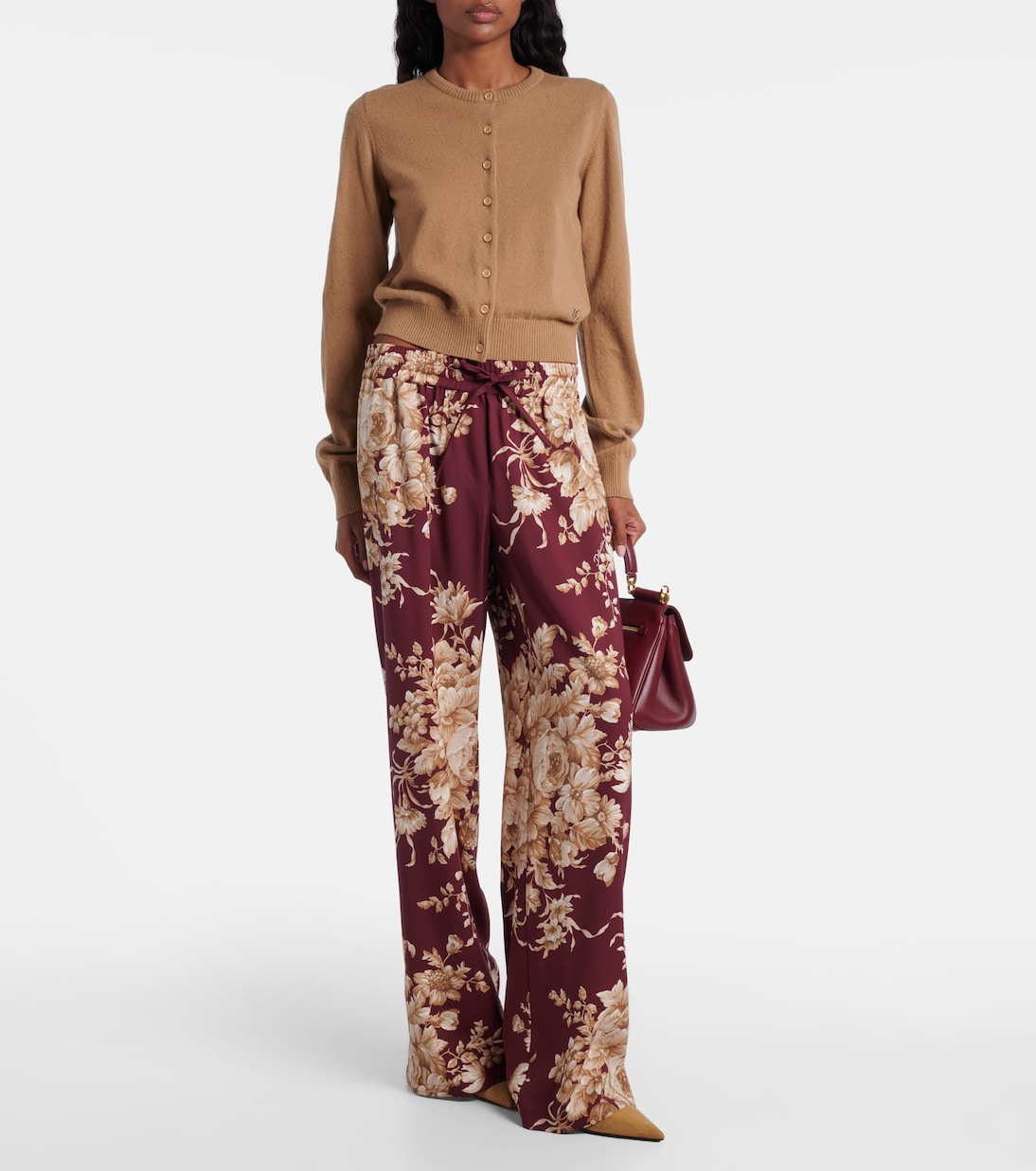 Floral silk-blend wide-leg pants | Dolce&Gabbana