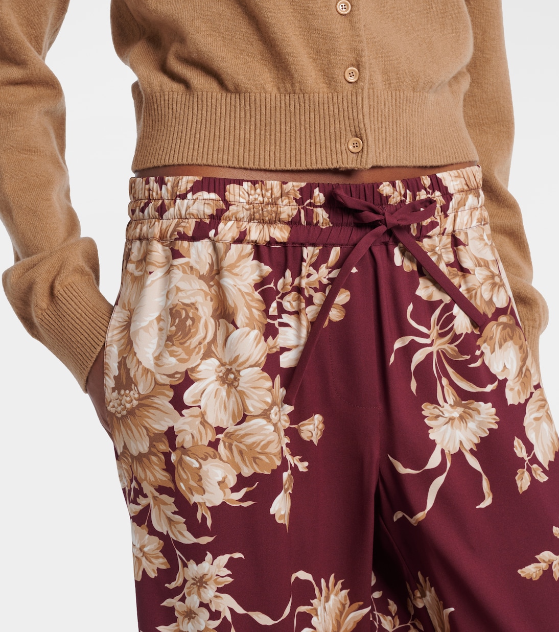 Floral silk-blend wide-leg pants | Dolce&Gabbana