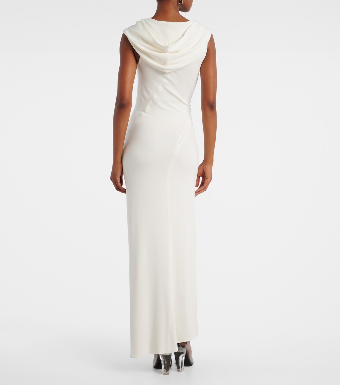 Robe longue asymétrique à capuche | Mugler