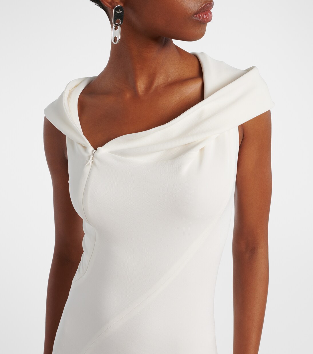 Robe longue asymétrique à capuche | Mugler