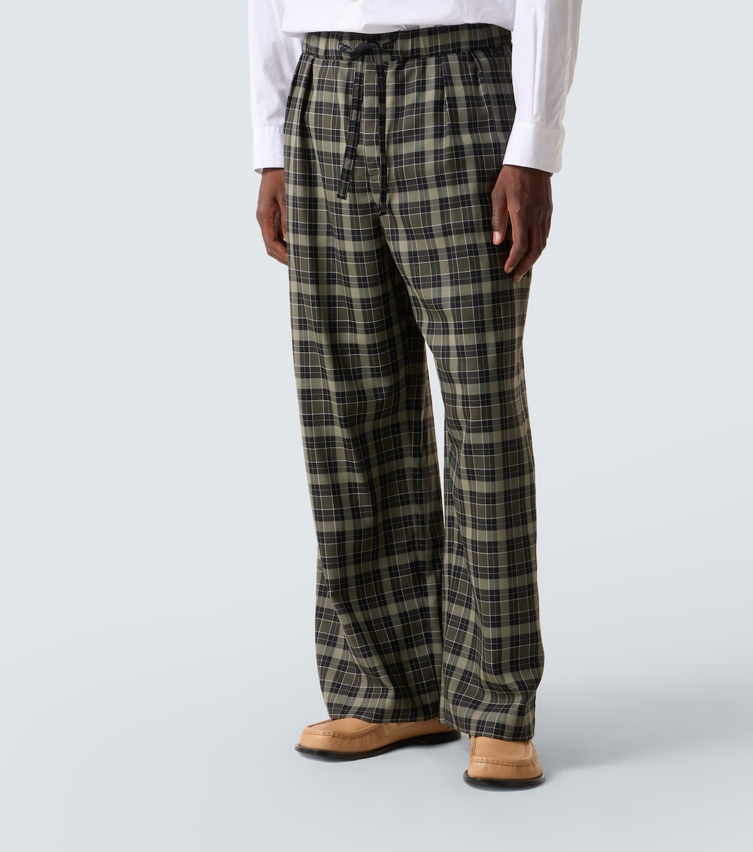 Pantaloni a gamba larga a quadri | Loewe