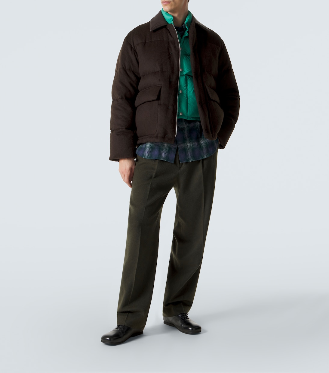 Checked wool shirt | Auralee