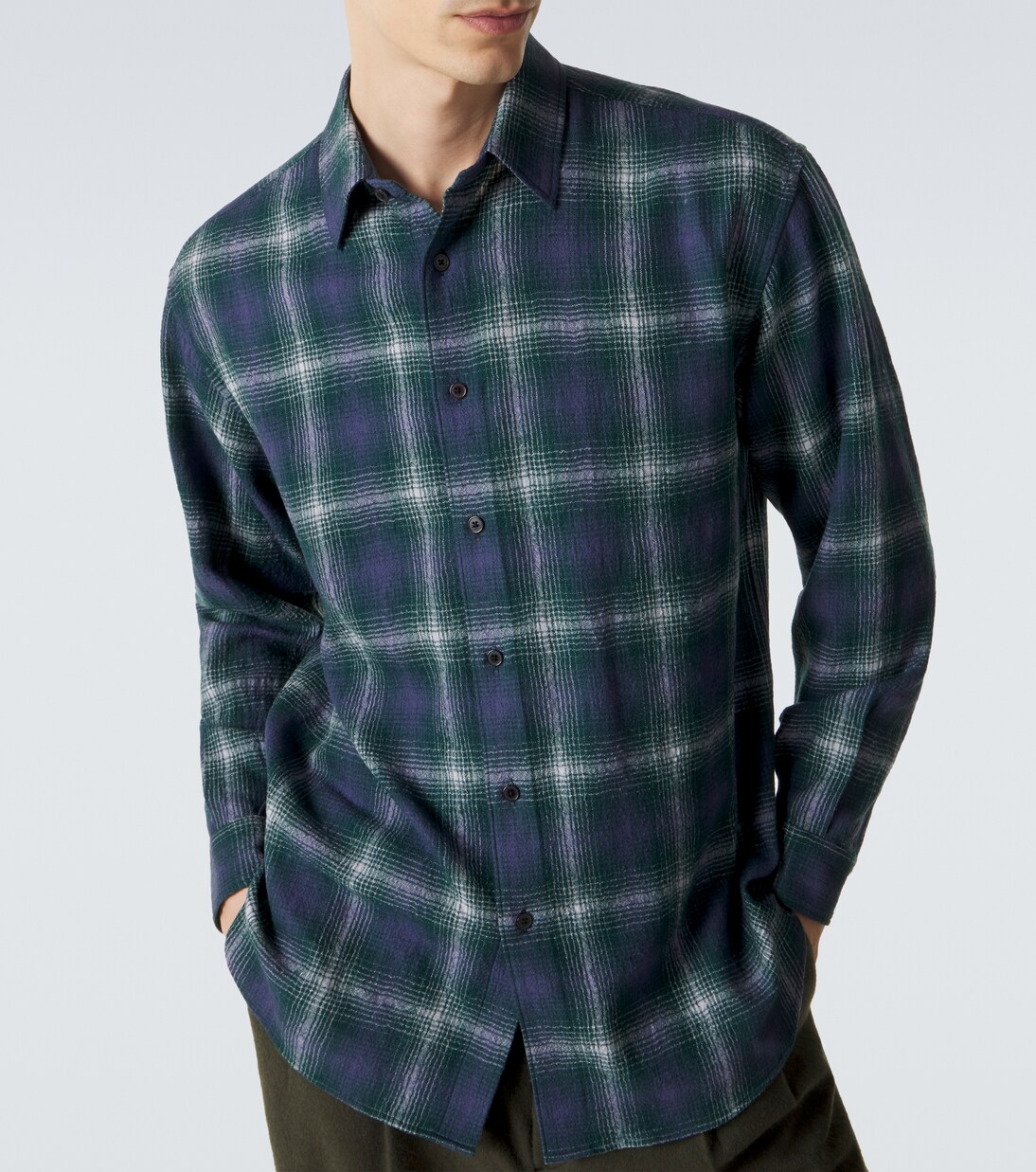 Checked wool shirt | Auralee