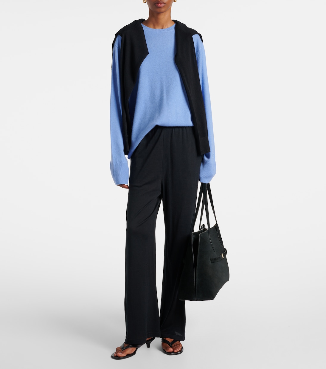 Pantaloni regular in cotone e seta  | Toteme