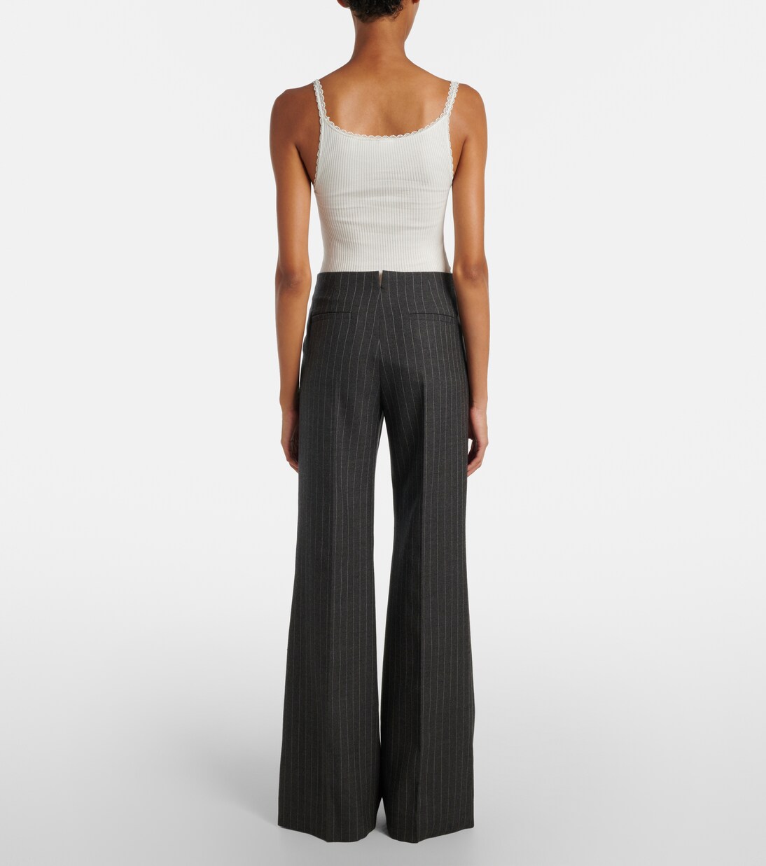 Pinstriped virgin wool wide-leg pants | Chloé