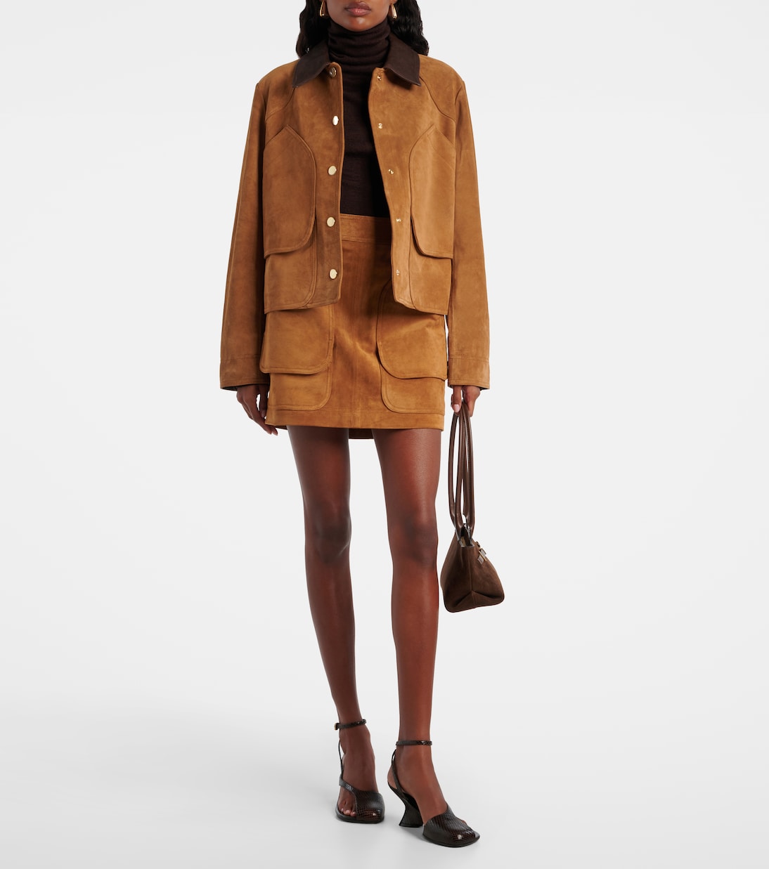 Minirock Norwood aus Veloursleder | Veronica Beard