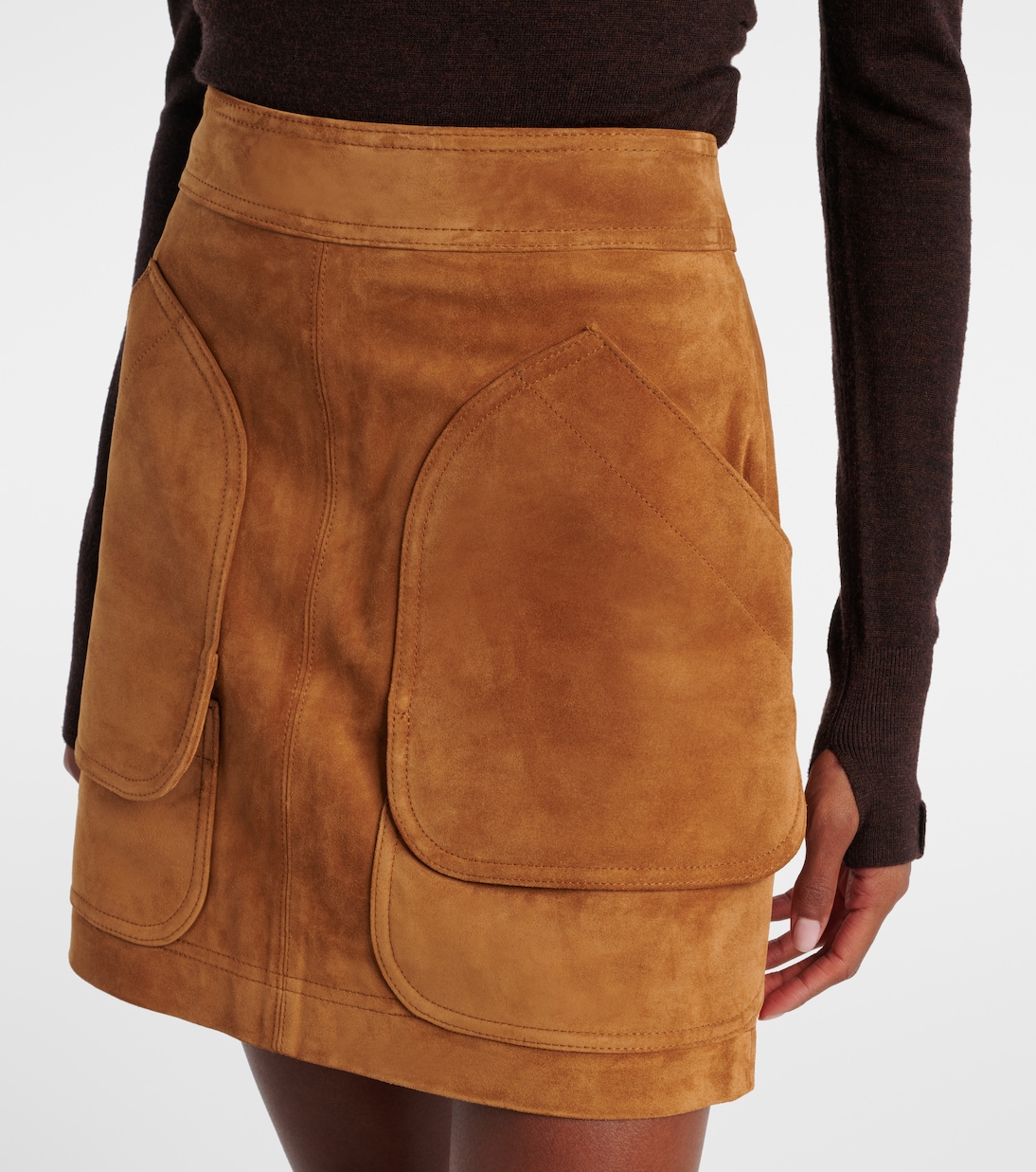 Minirock Norwood aus Veloursleder | Veronica Beard