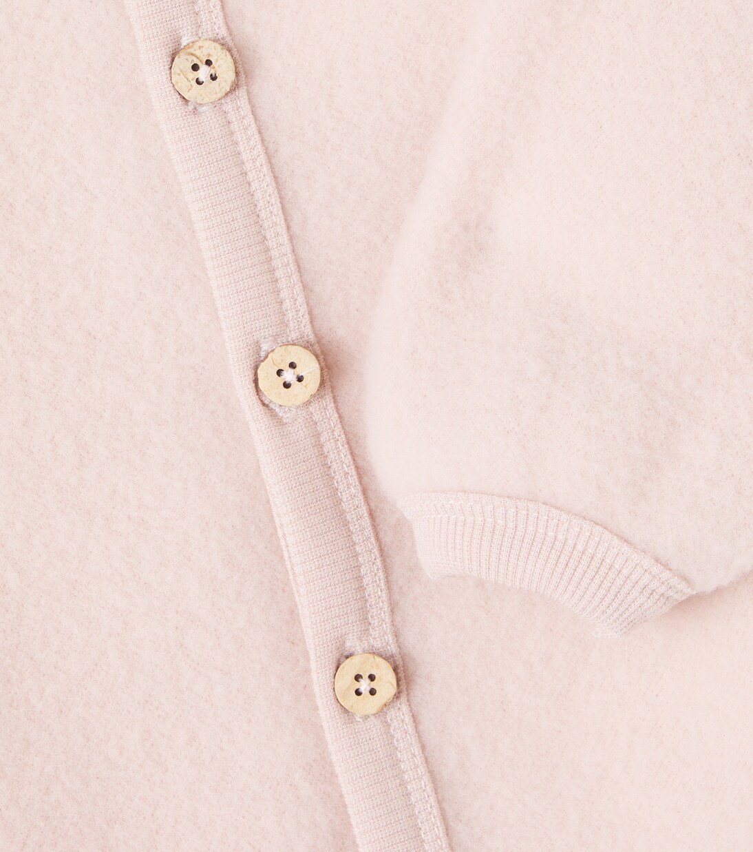 Baby Levi wool fleece onesie | Wheat