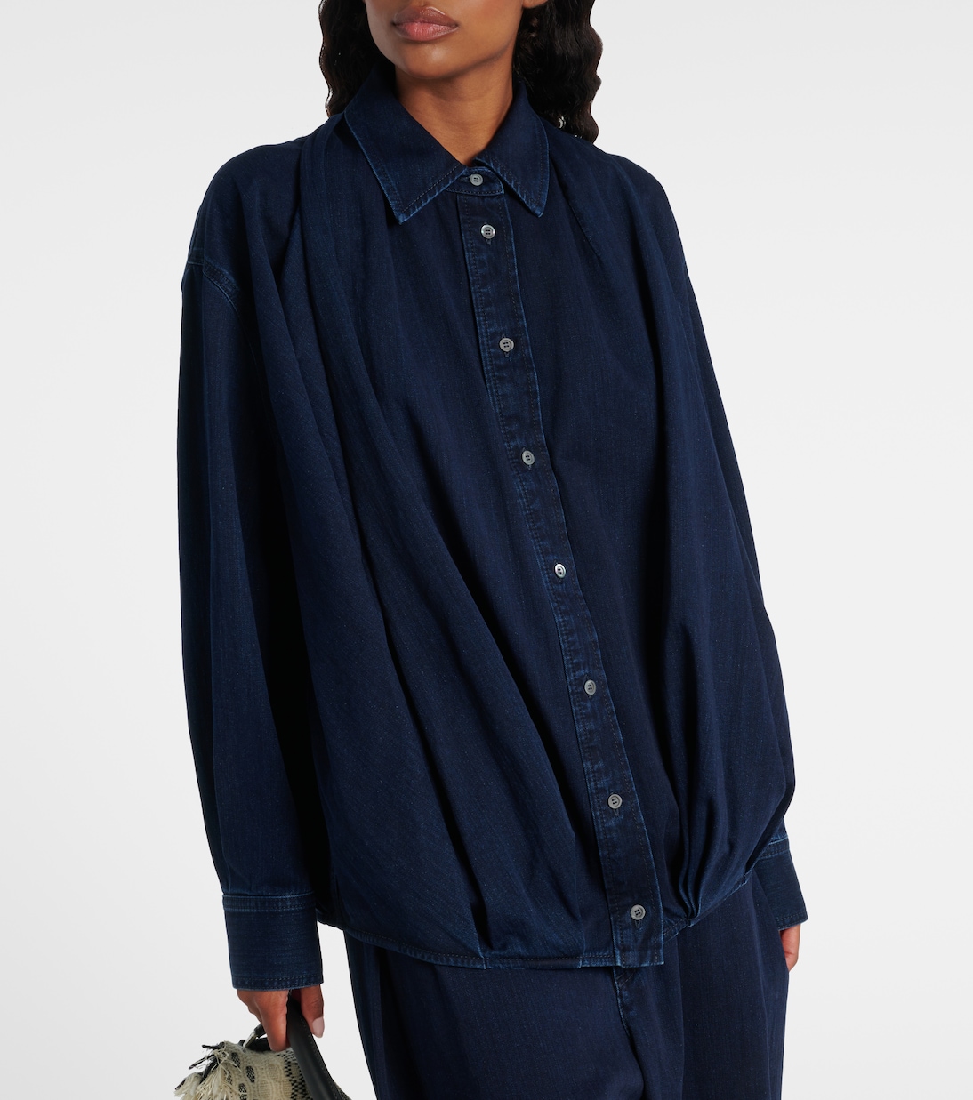 Draped denim shirt  | Loewe