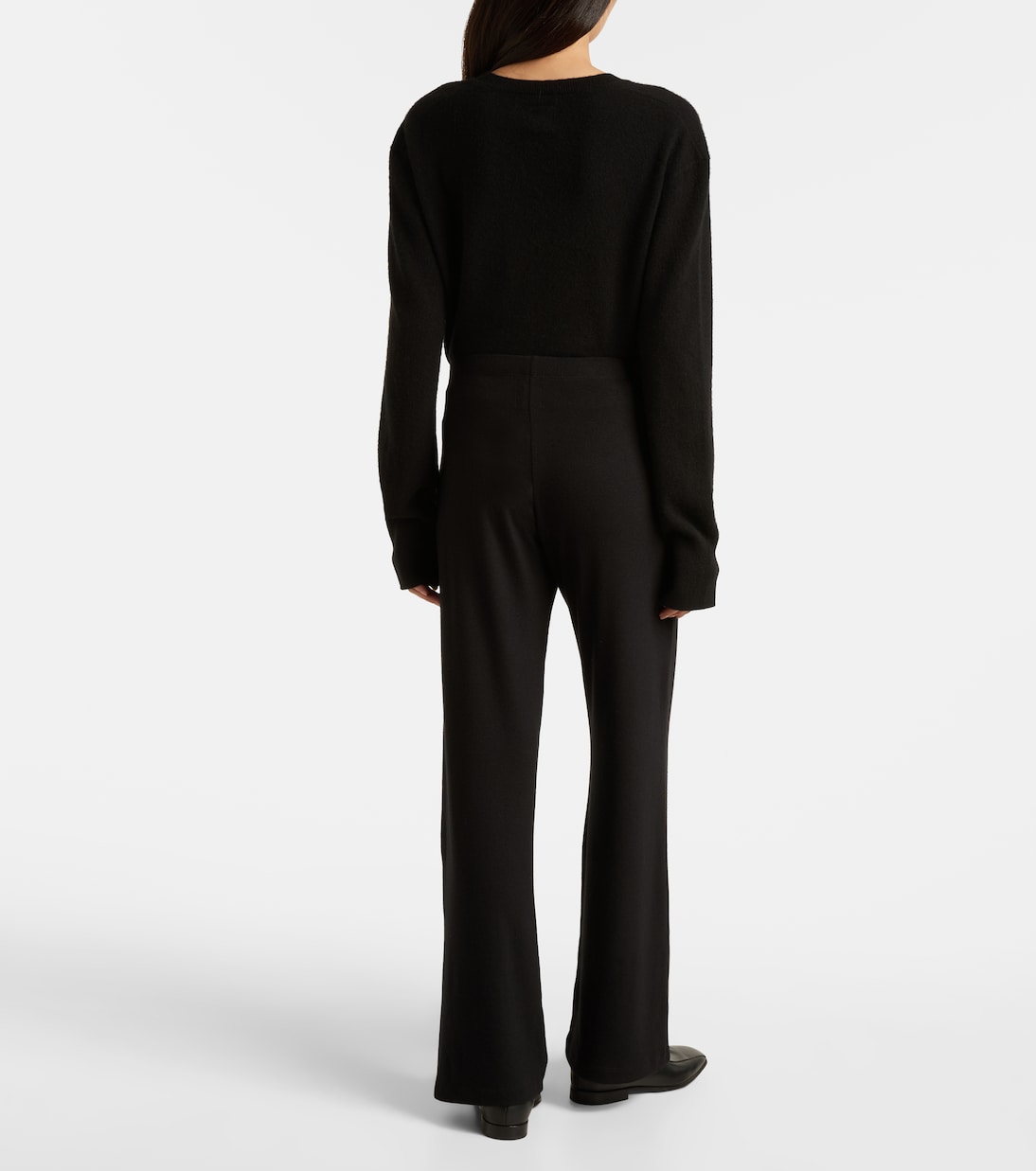 Lauren mid-rise jersey wide-leg pants | Leset