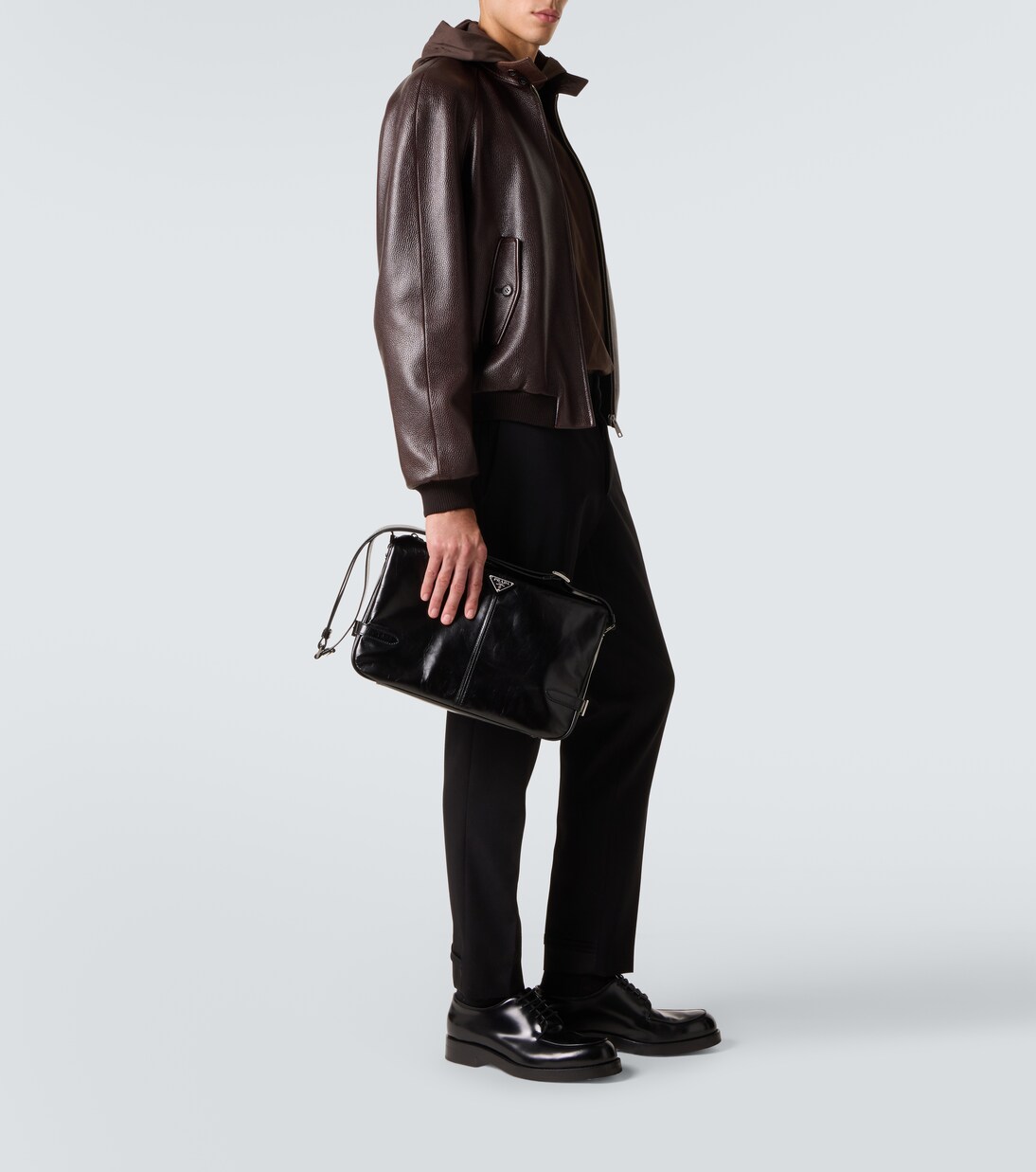 Leather shoulder bag | Prada