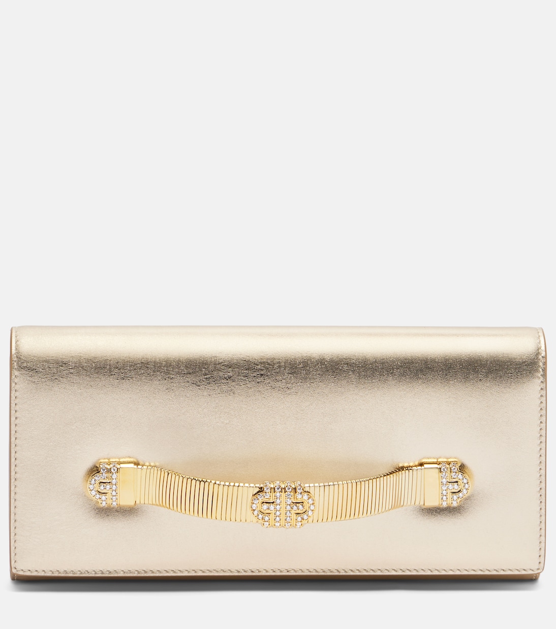 Bvlgari Tubogas embellished leather clutch | Bvlgari