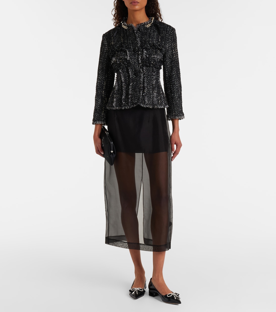 Auria bow-detail leather ballet flats | Jimmy Choo