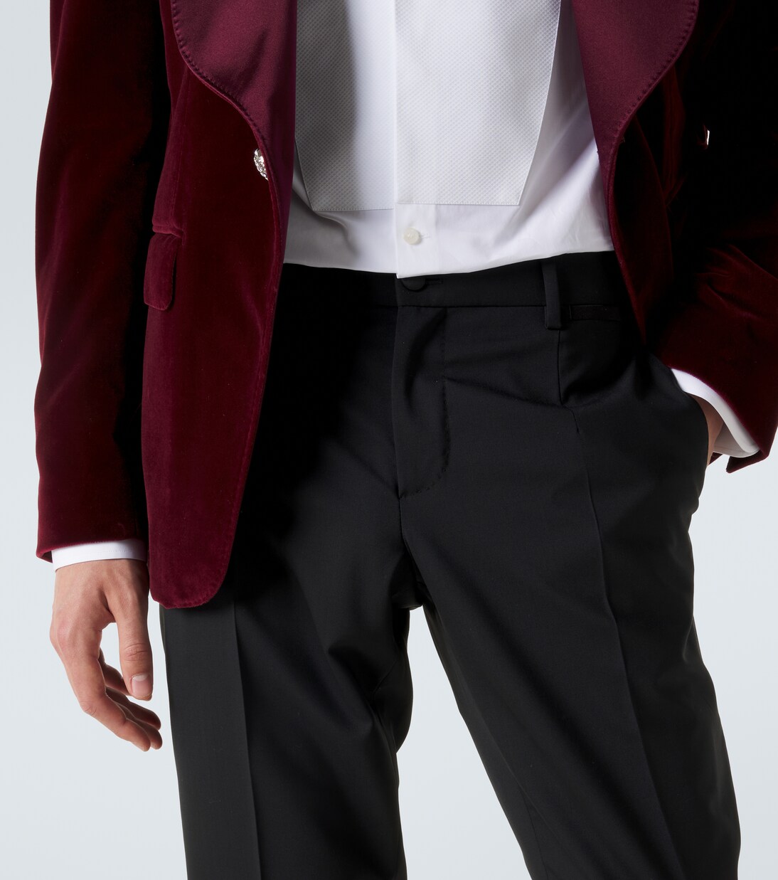 Wool and silk-blend tuxedo pants | Dolce&Gabbana