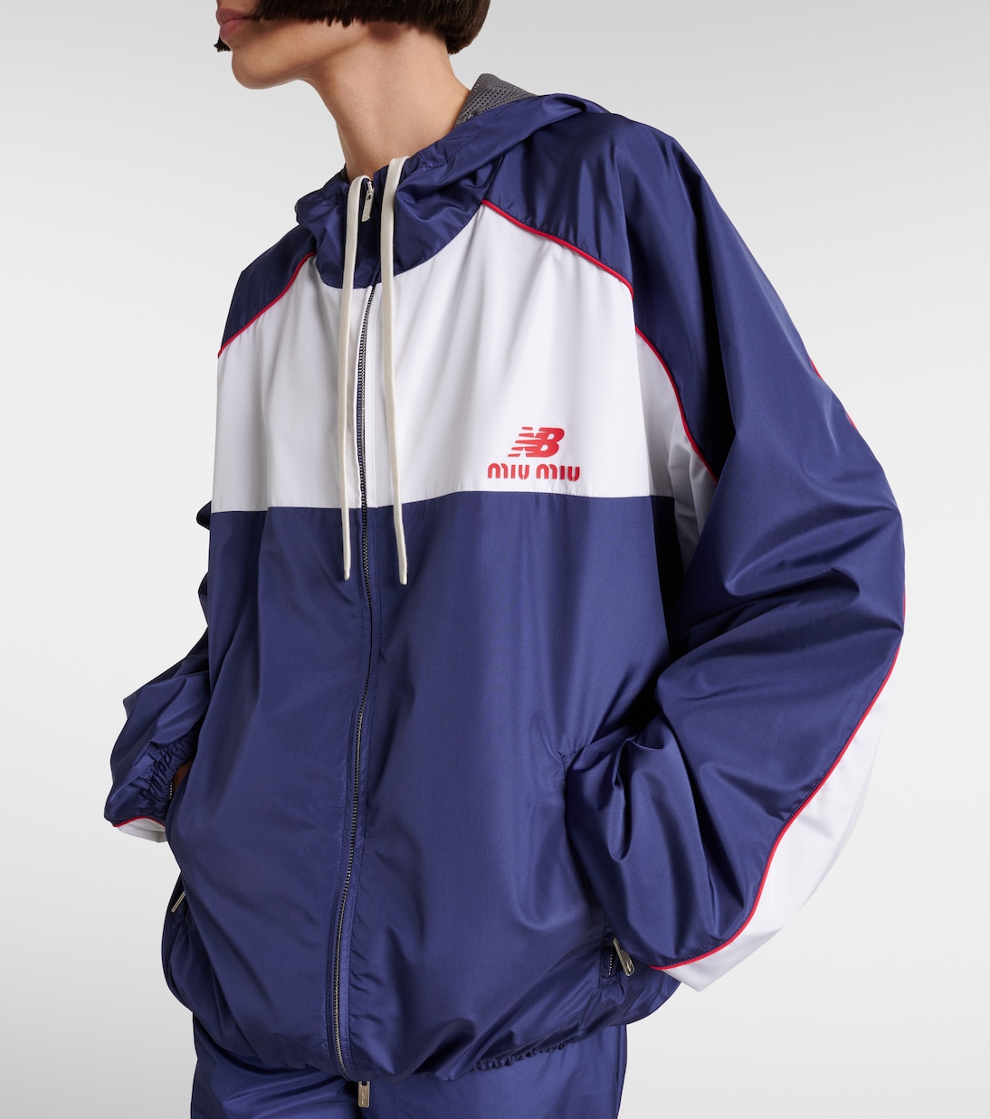 X New Balance Trainingsjacke aus Popeline | Miu Miu