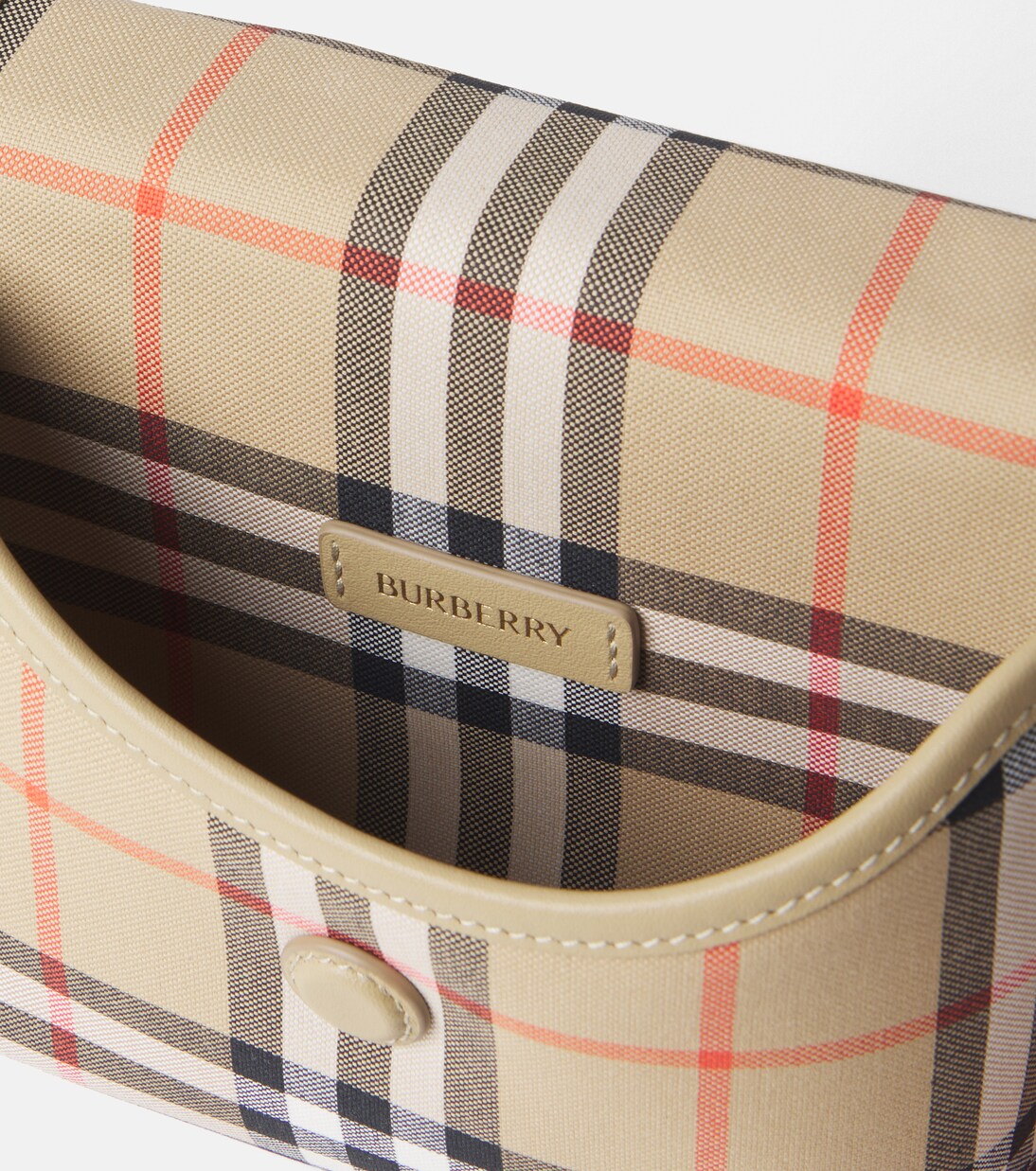 حقيبة كروس بودي مقلمة بالجلد Burberry Check | Burberry Kids