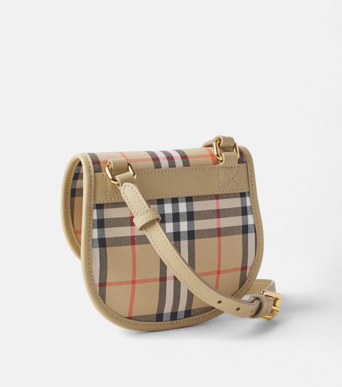 حقيبة كروس بودي مقلمة بالجلد Burberry Check | Burberry Kids