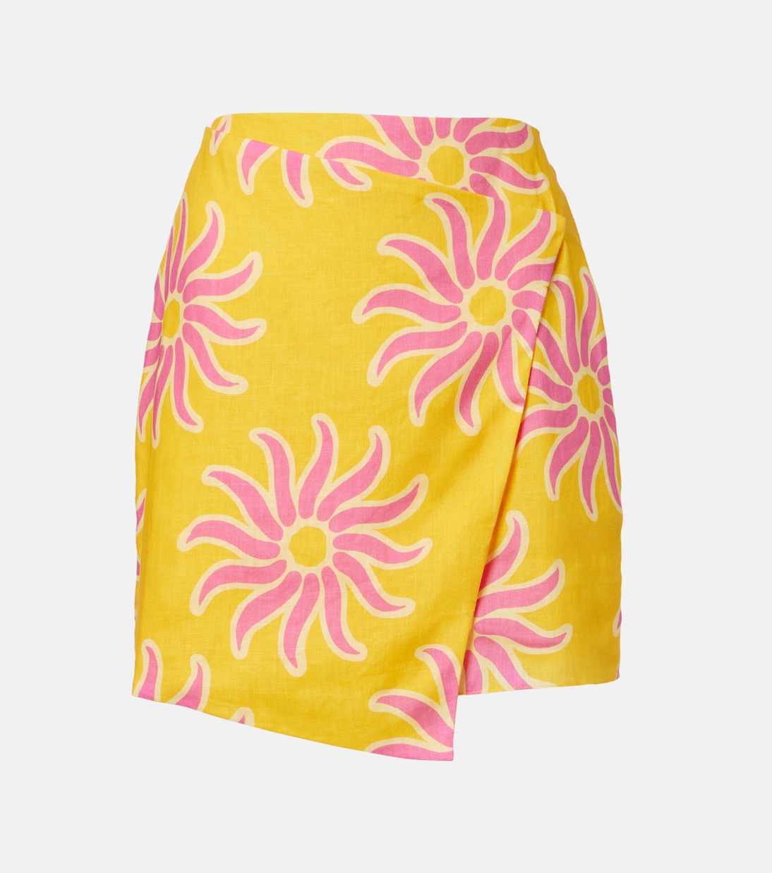 Chemena printed linen miniskirt | Cala de la Cruz