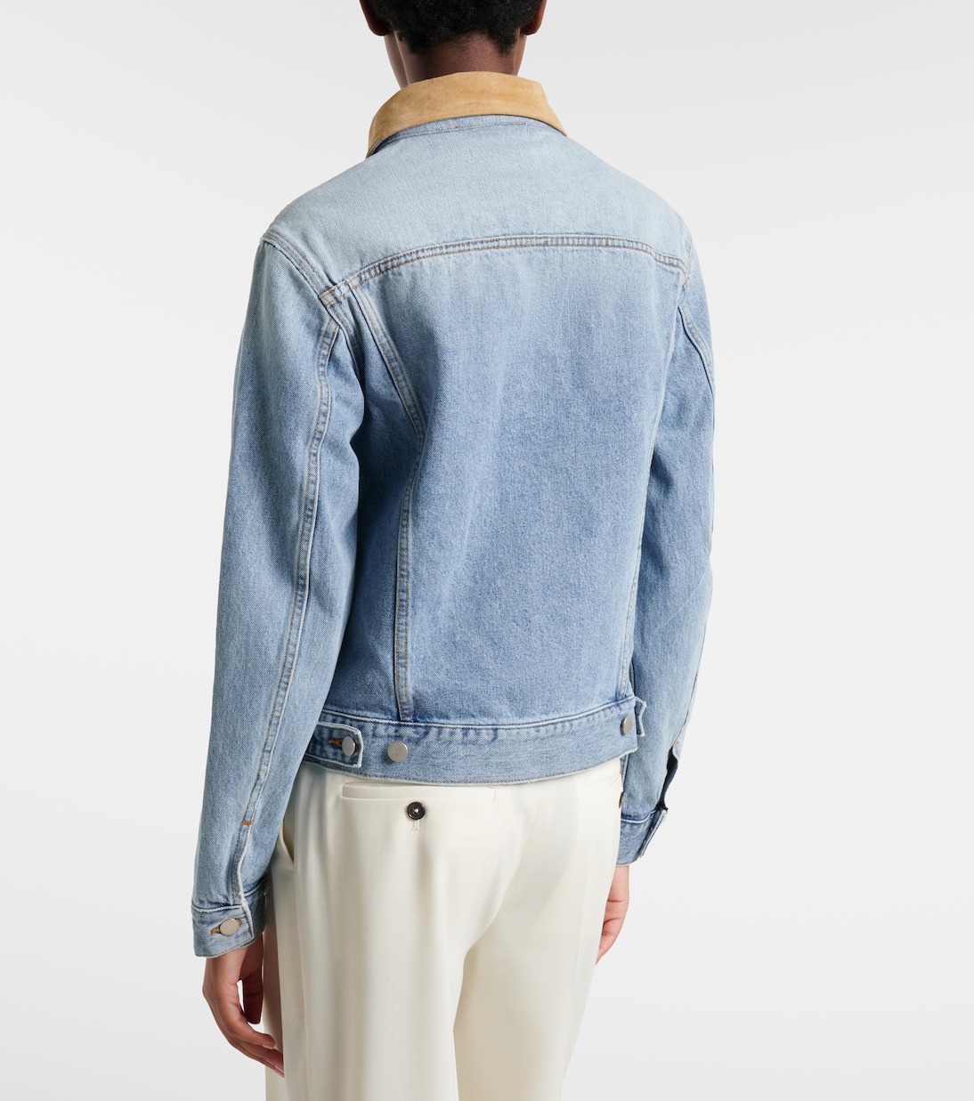 Suede-trimmed denim jacket | Róhe