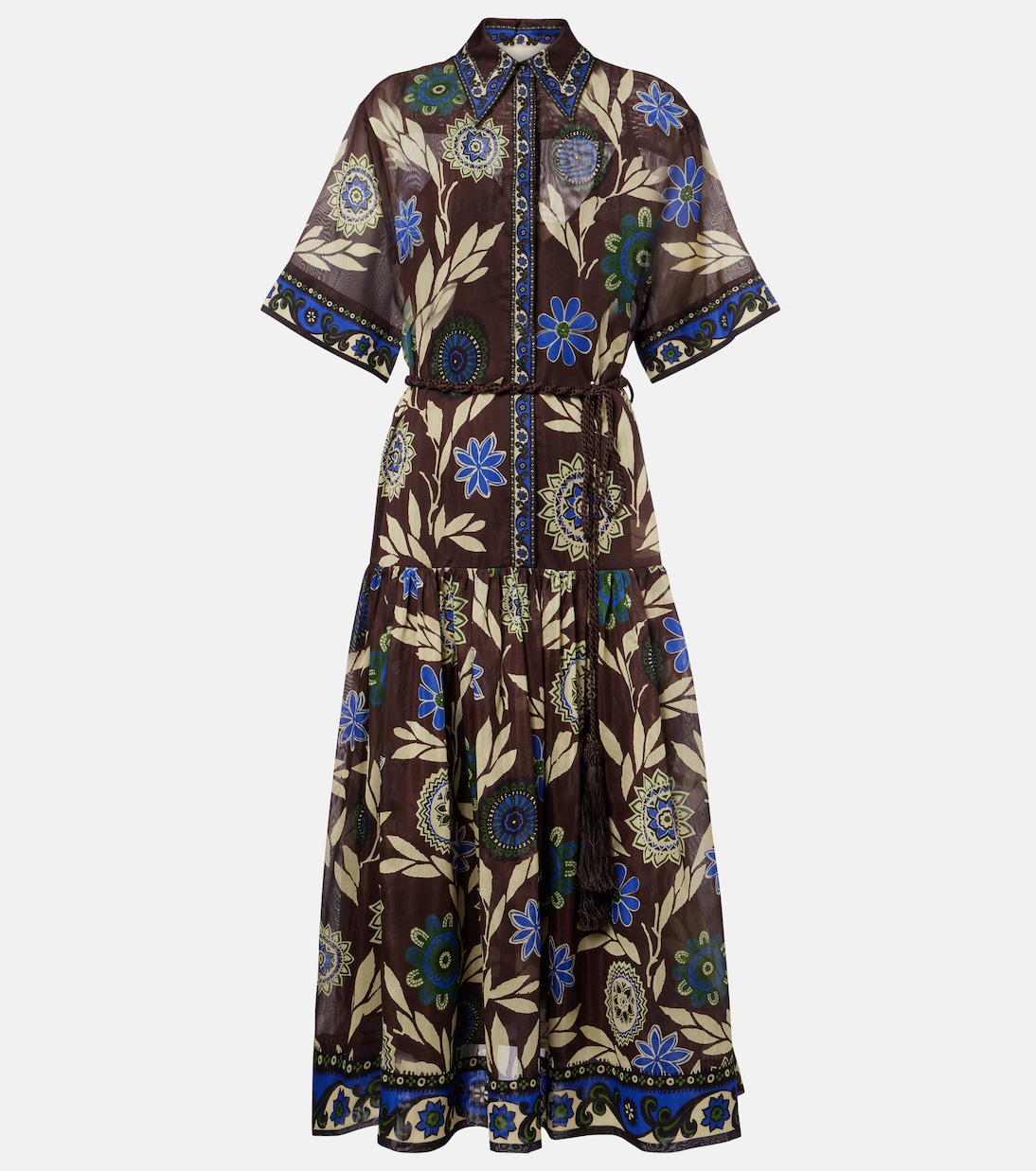 Jasper printed cotton and silk shirt dress | Alémais