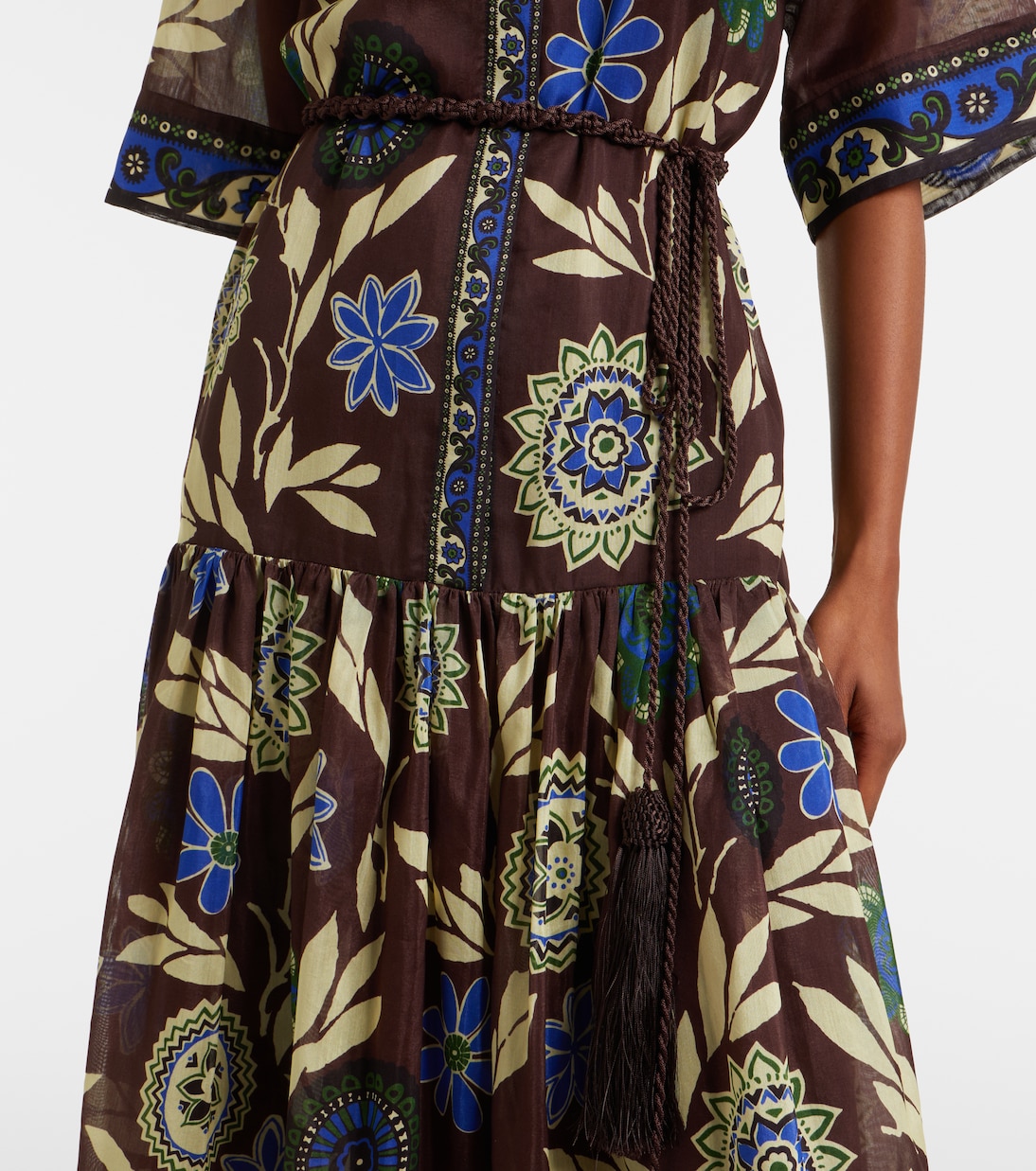 Jasper printed cotton and silk shirt dress | Alémais