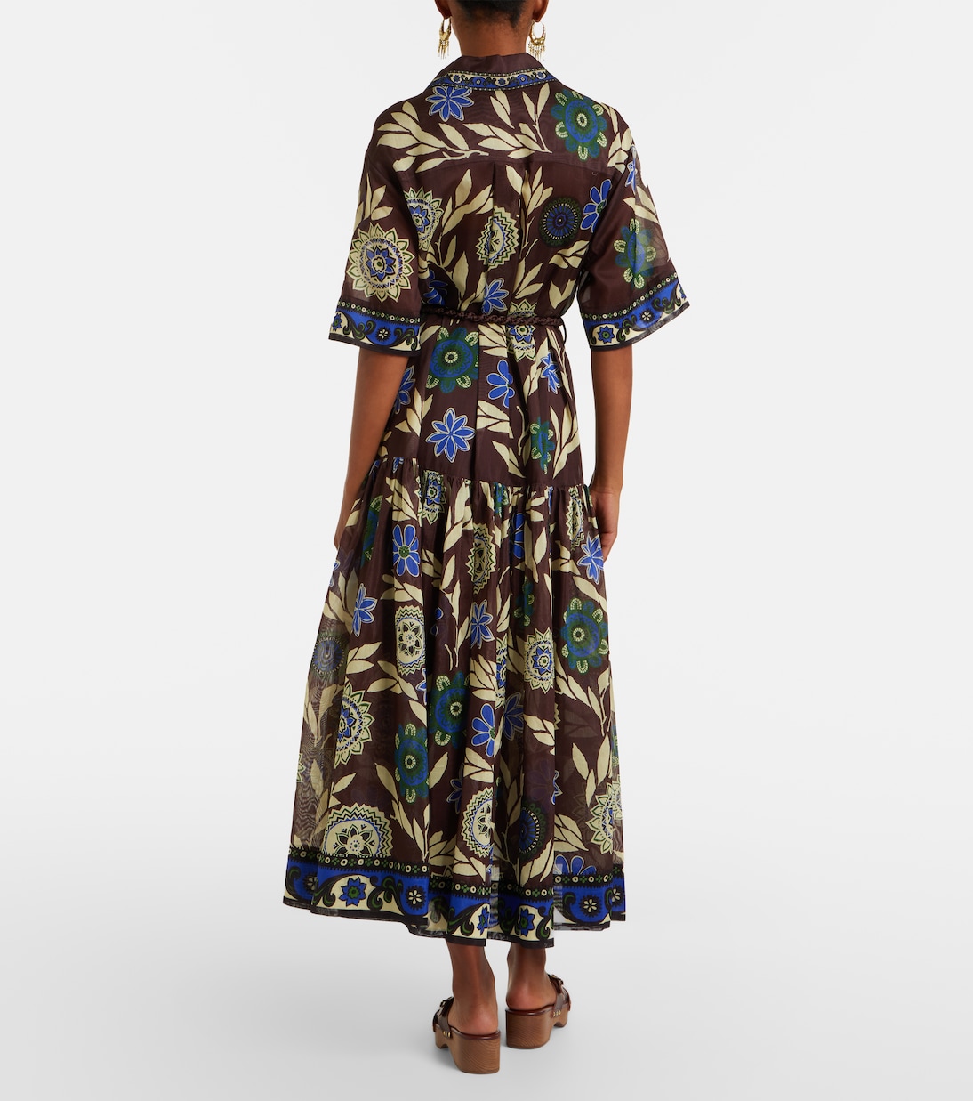 Jasper printed cotton and silk shirt dress | Alémais