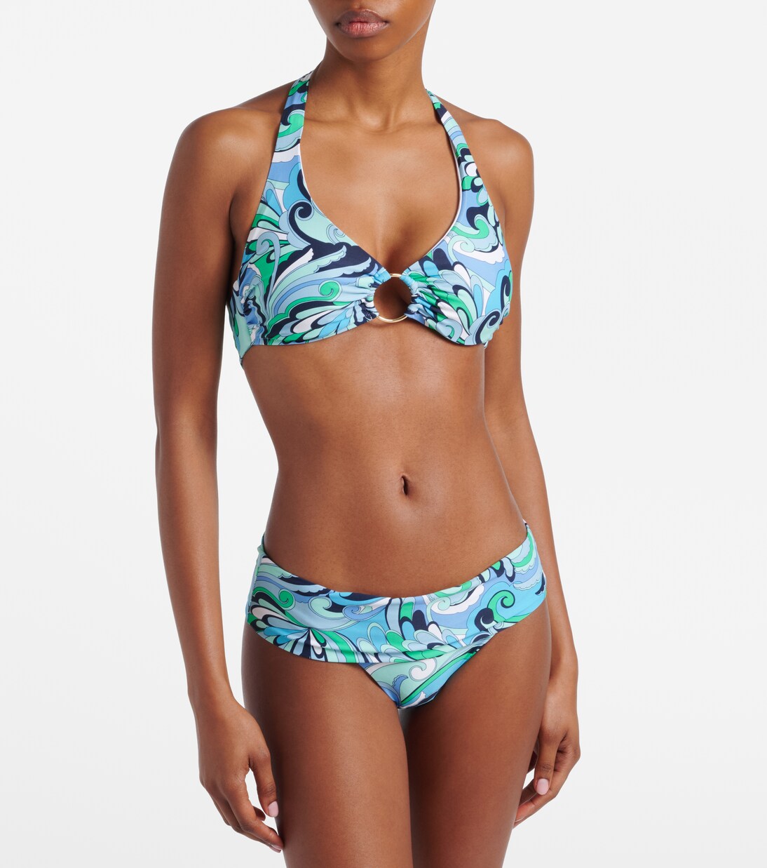 Brussels 프린트 링 디테일 비키니 탑 | Melissa Odabash