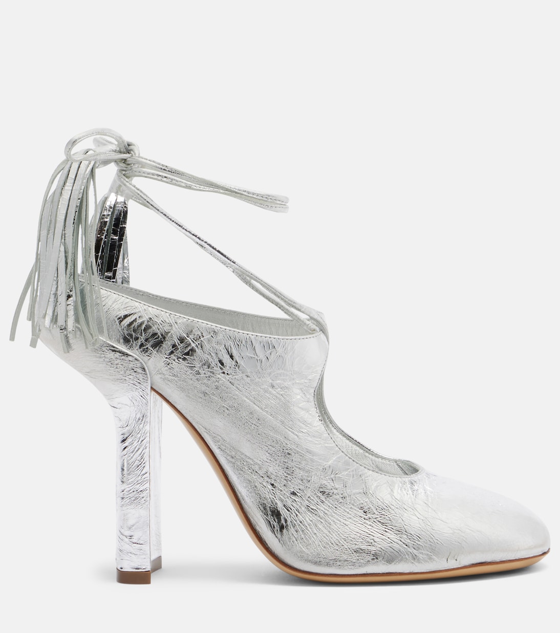 Mules aus Metallic-Leder | Dries Van Noten